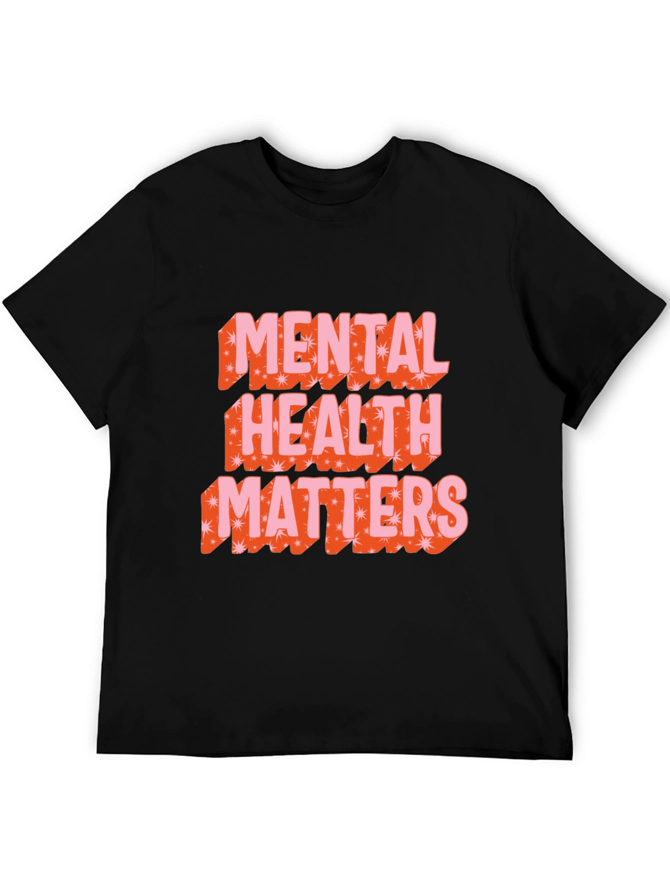 Black Mental Health Matters Graphic Tee - Black view 5