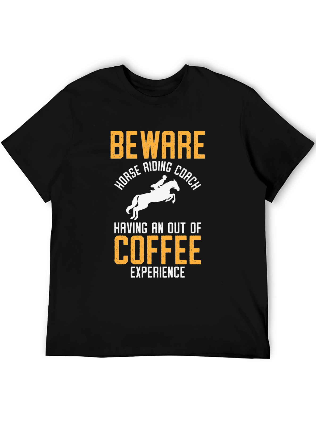 Black Beware Horse Riding Coach T-Shirt view 5