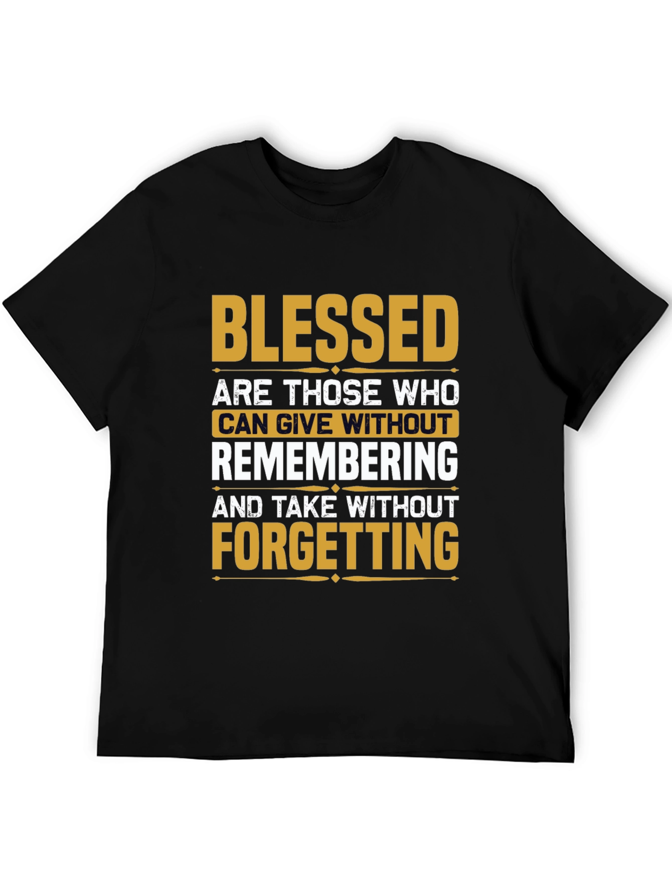 Black Blessed Inspirational Graphic T-Shirt view 5