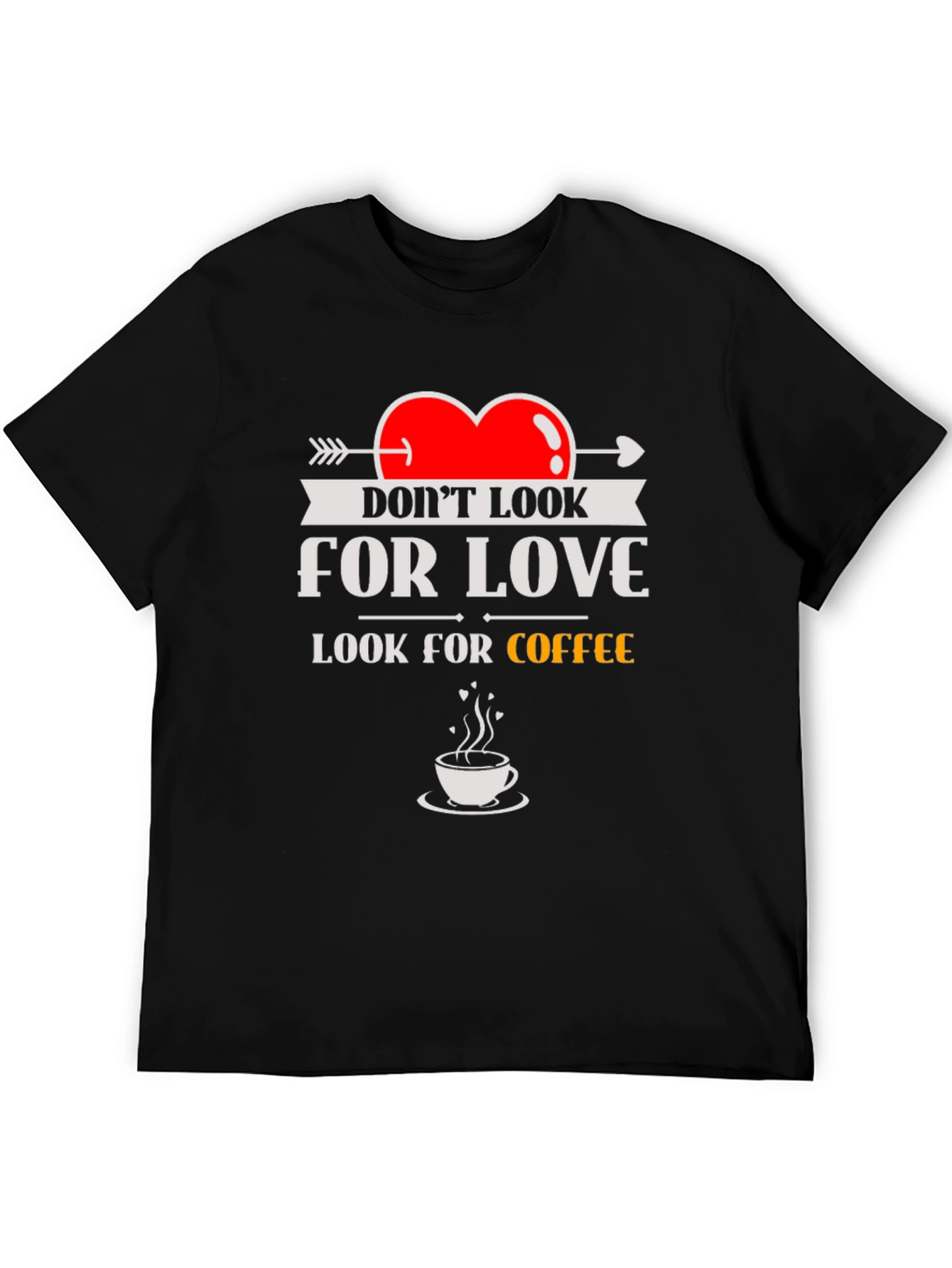 Black Look for Coffee T-Shirt - Funny Novelty Tee view 5