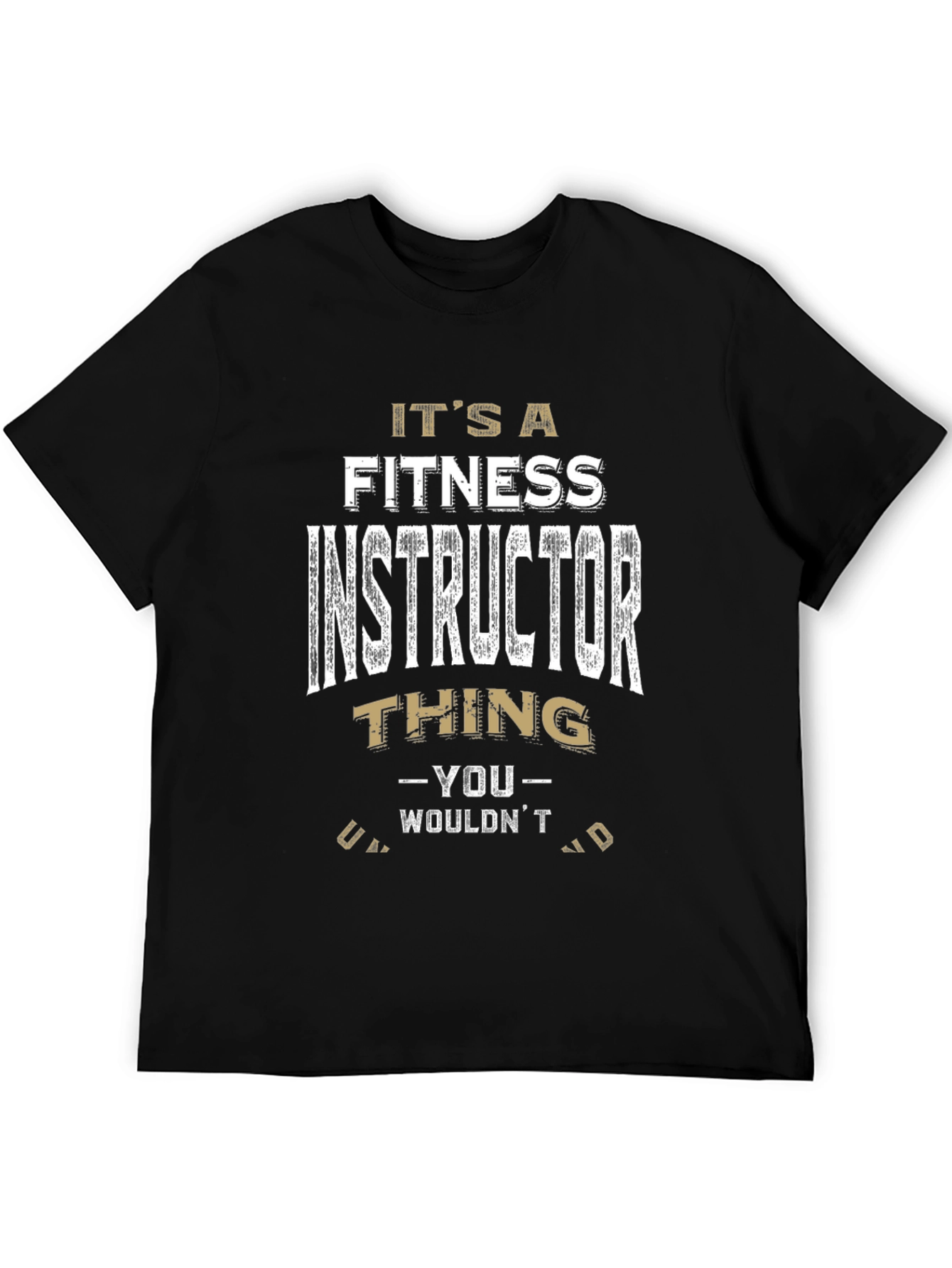 Black Fitness Instructor Thing T-Shirt view 5