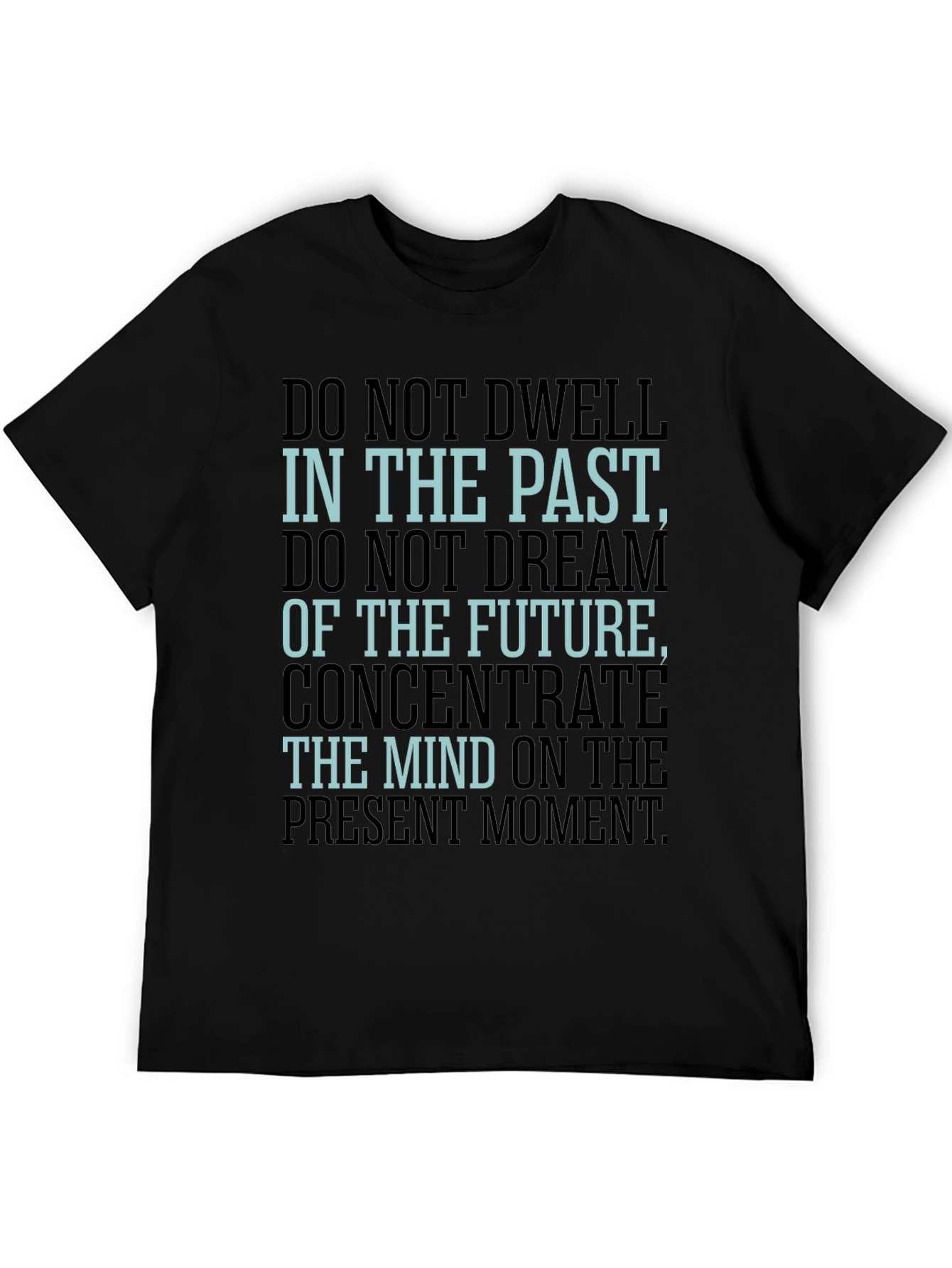 Black Mindful Living Tee: Present Moment Focus view 5