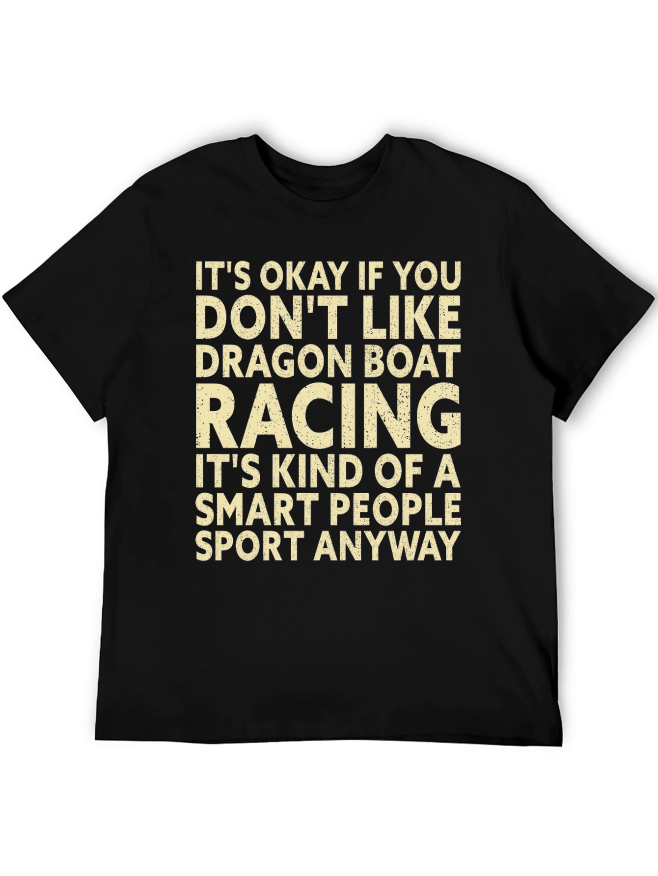 Black Dragon Boat Racing Smart People Sport T-Shirt view 5