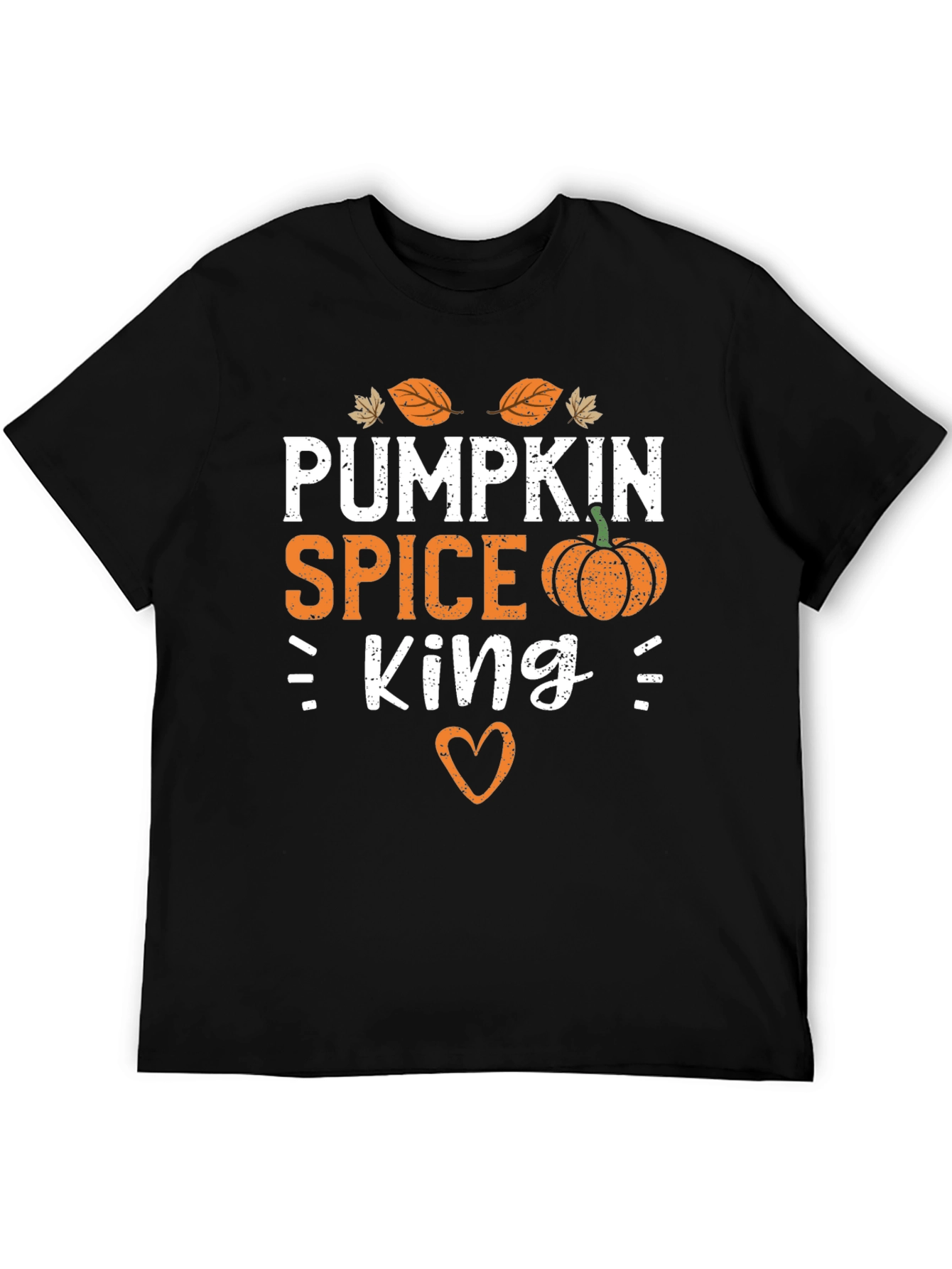 Black Pumpkin Spice King Graphic T-Shirt view 5