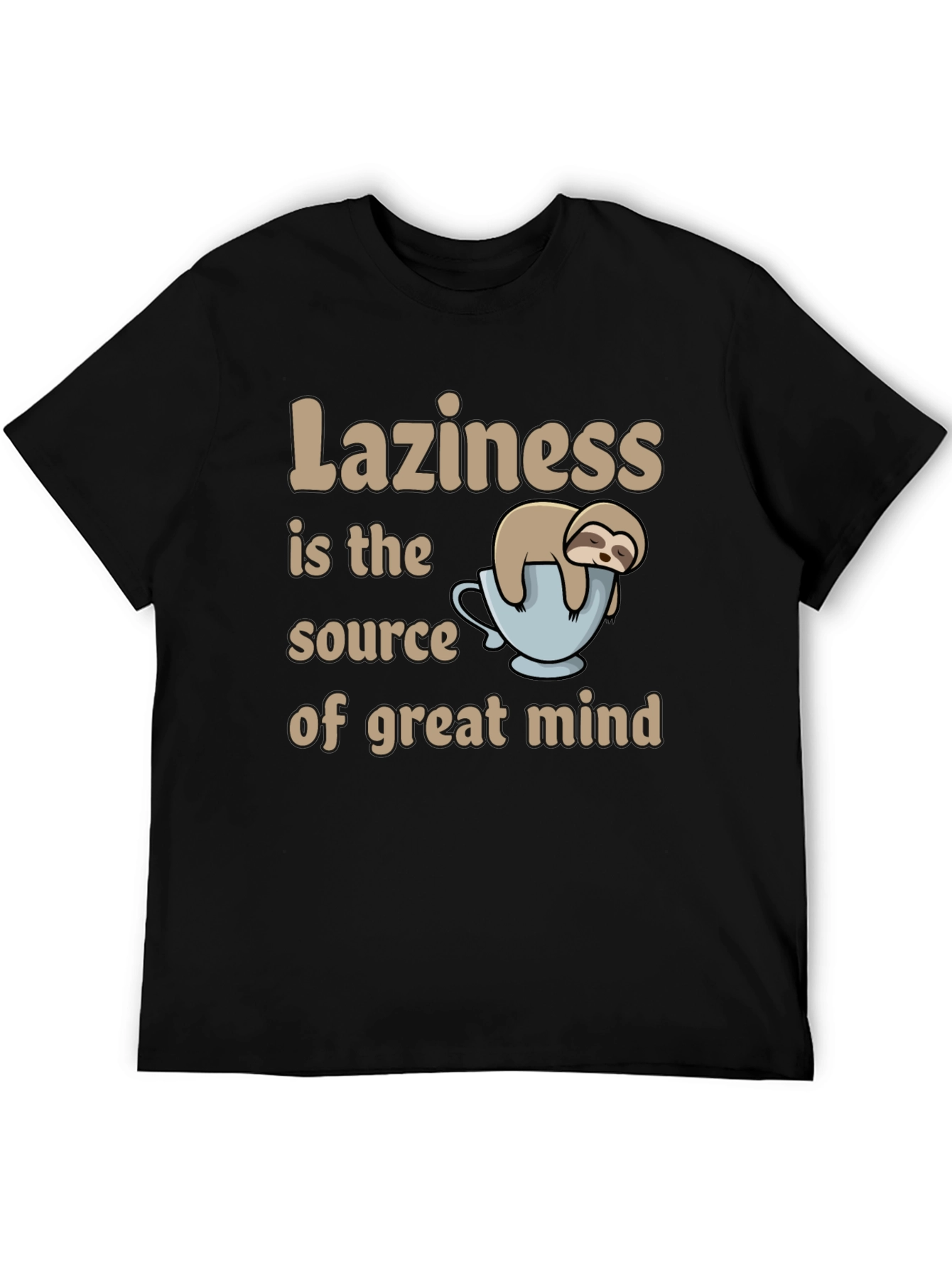 Black Laziness is the Source of Great Mind Graphic T-Shirt view 5