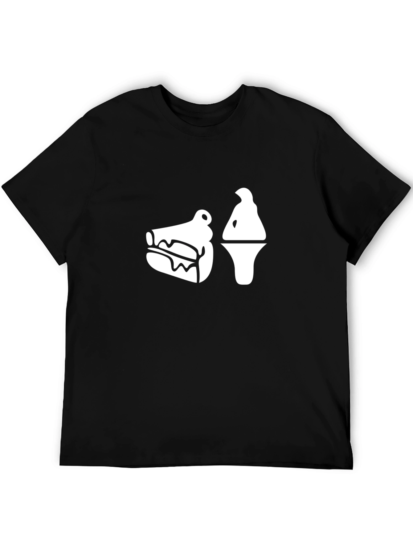 Black Foodie Black T-Shirt: Alligator & Ice Cream view 5