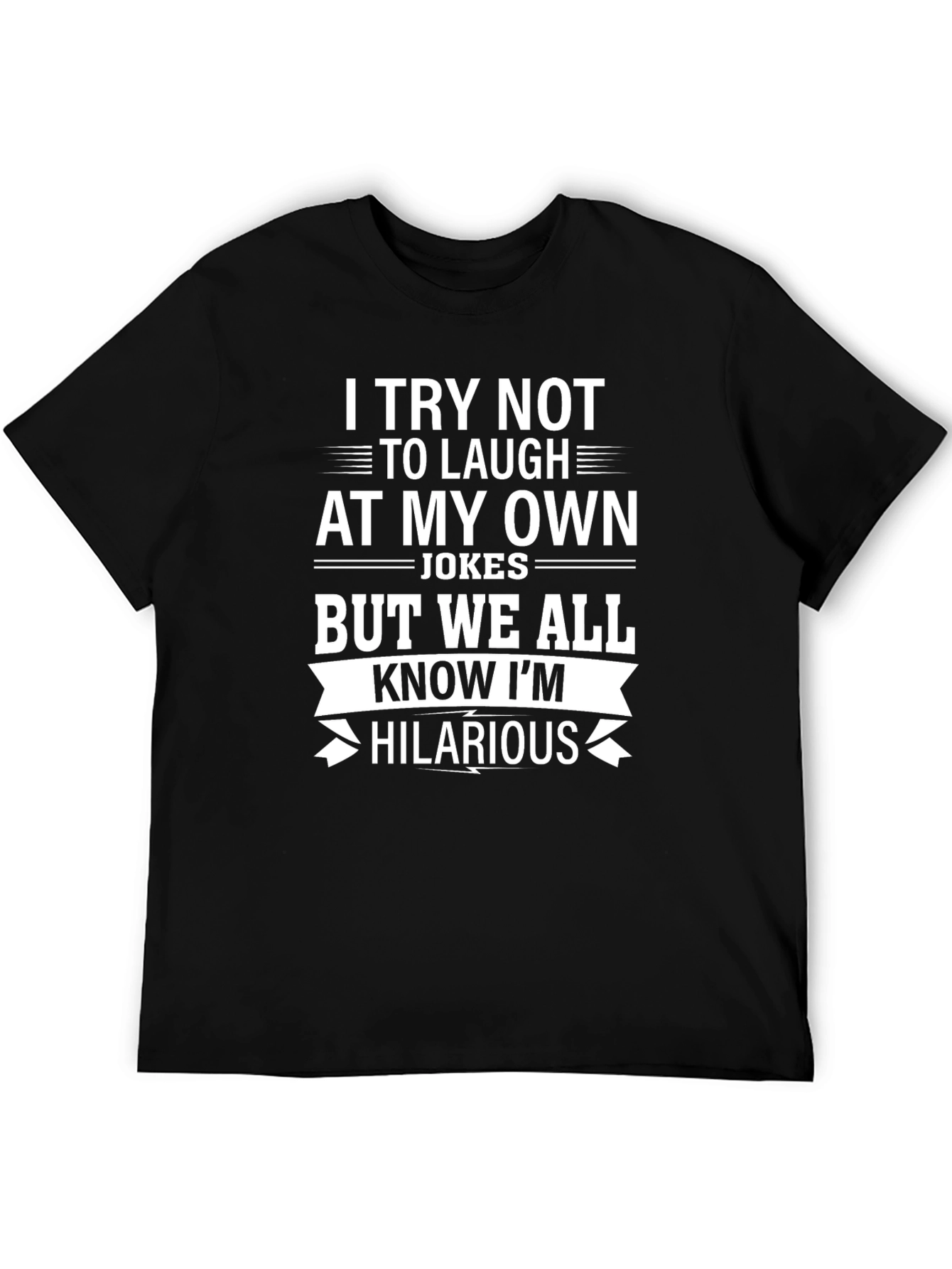 Black Funny Hilarious Joke T-Shirt view 5