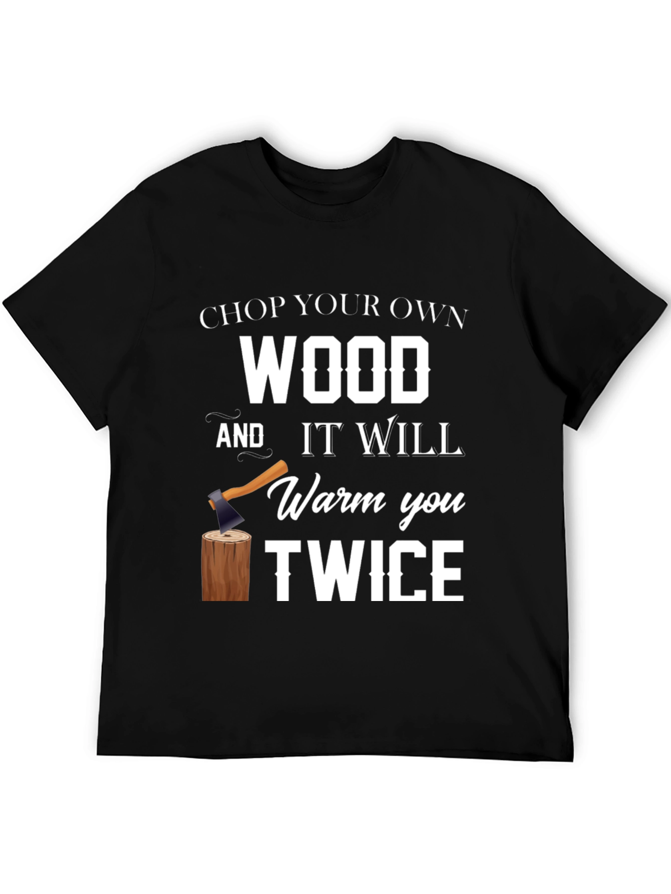 Black Chop Your Own Wood Graphic Tee view 5
