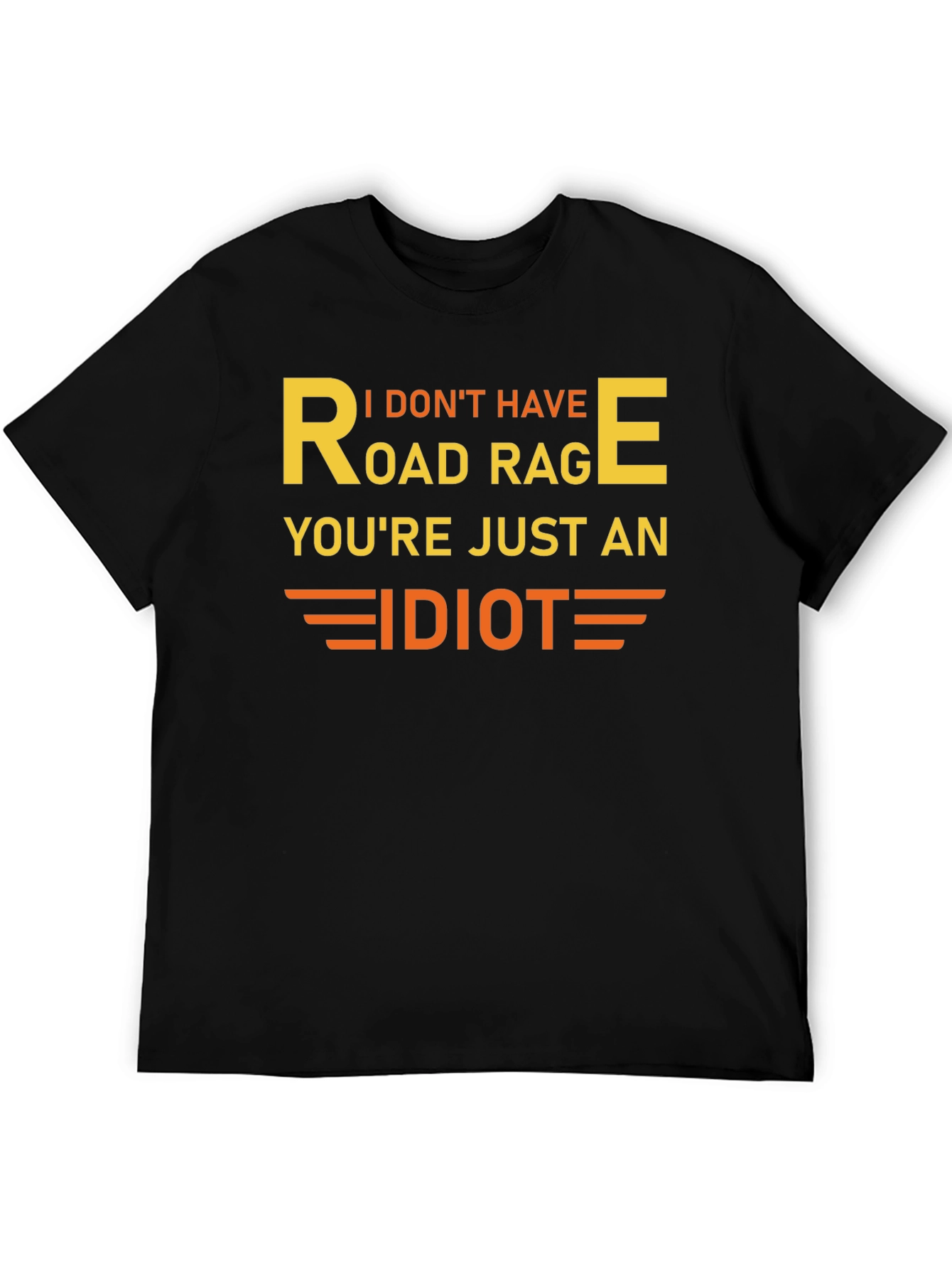 Black Road Rage Graphic Tee - Funny Sarcastic T-Shirt view 5