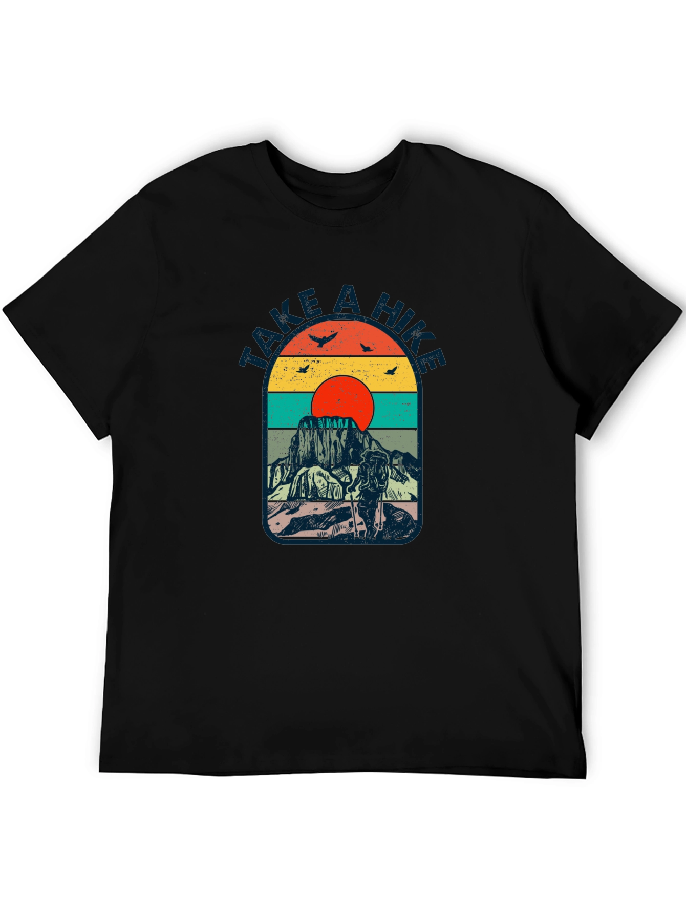 Black Retro "Take a Hike" Graphic T-Shirt view 5