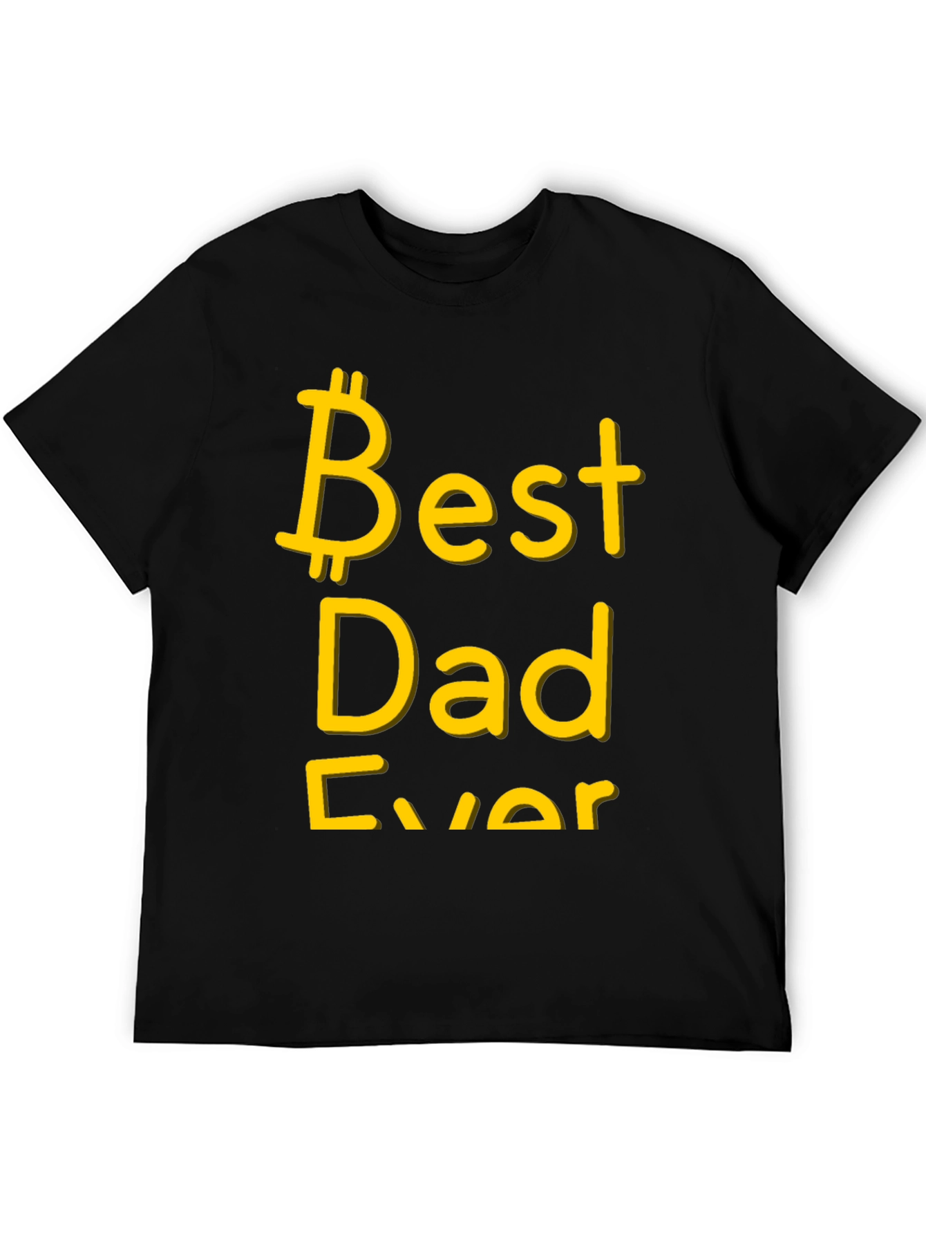 Black Best Dad Ever T-Shirt - Bitcoin Father's Day Gift view 5