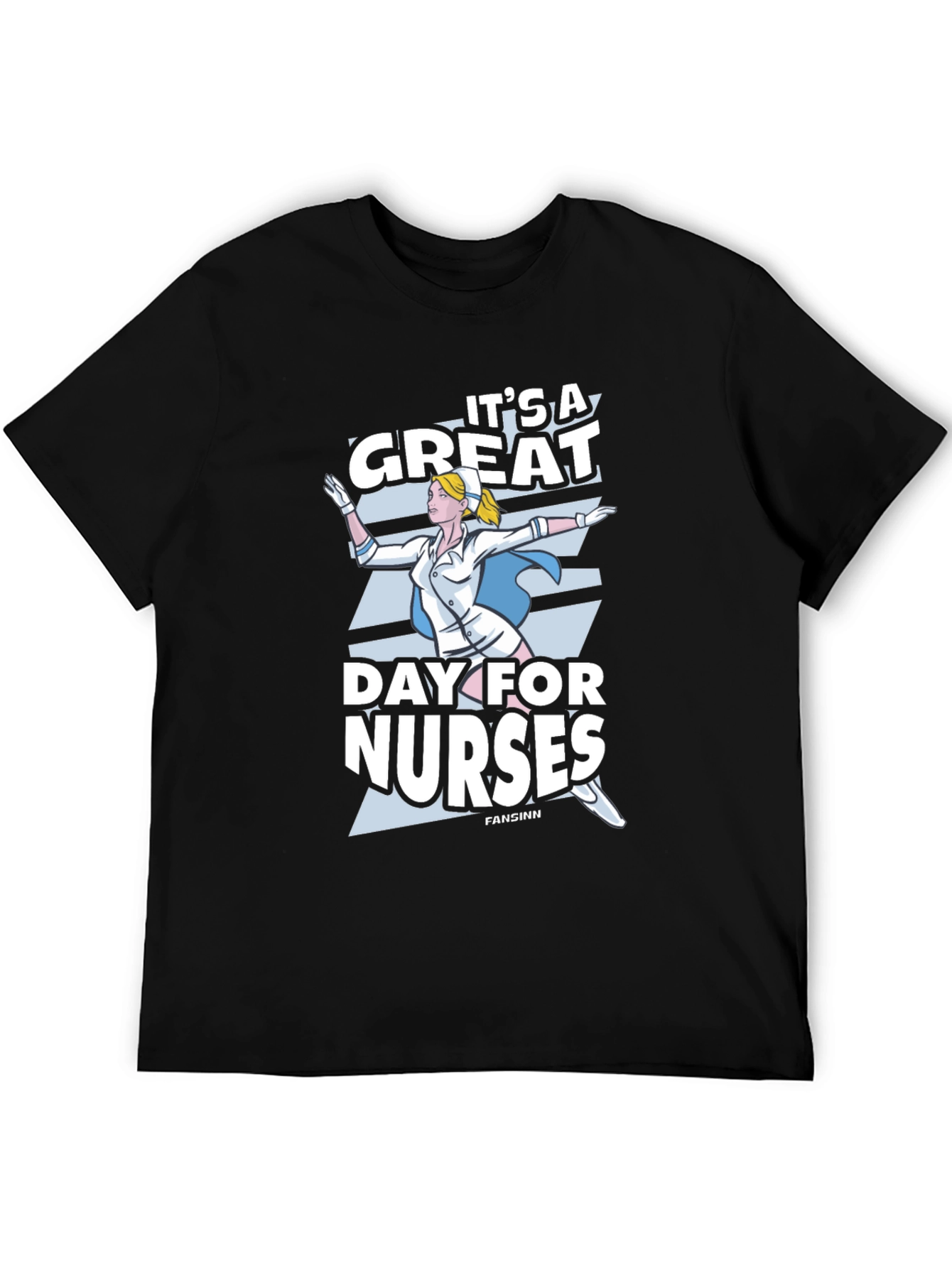 Black It's a Great Day For Nurses T-Shirt view 5