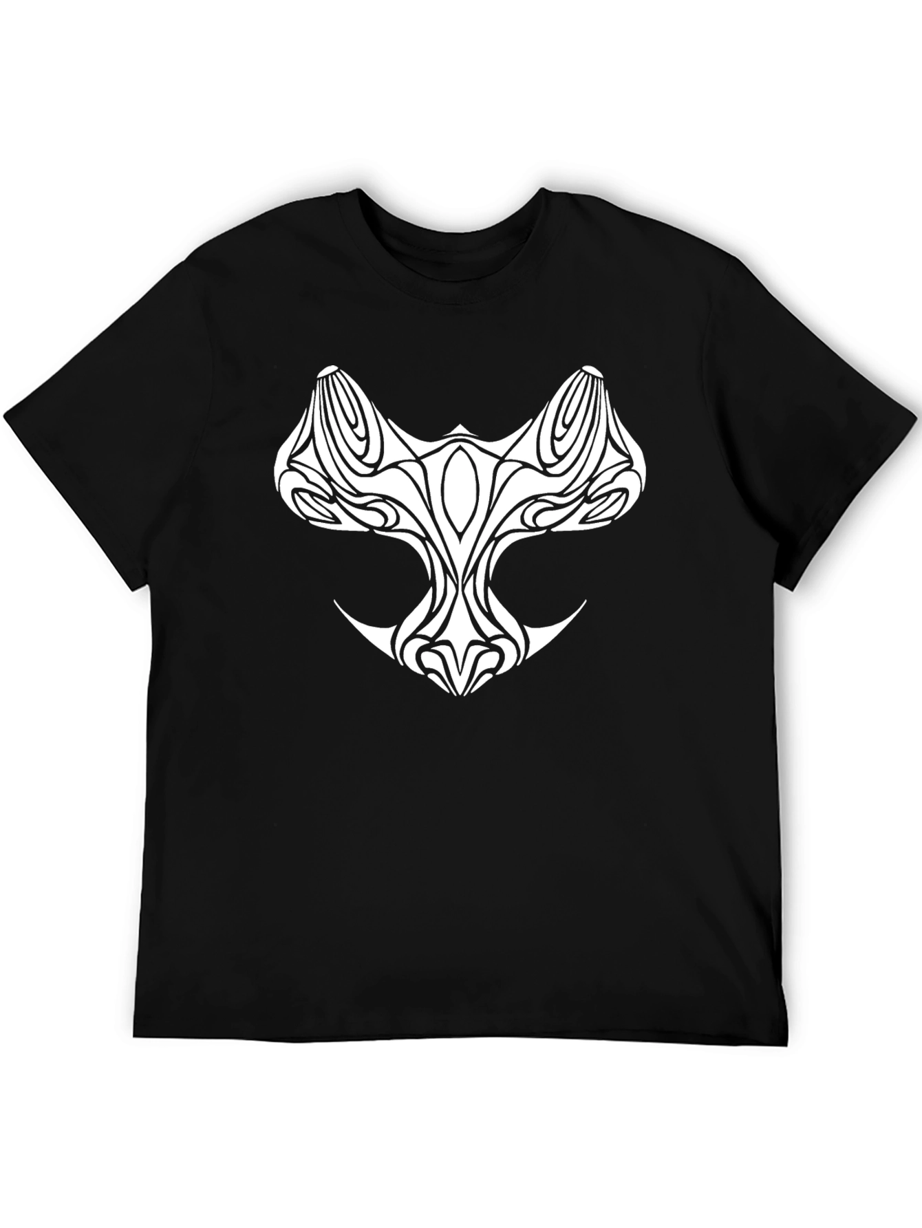 Black Abstract Graphic Print Black T-Shirt view 5