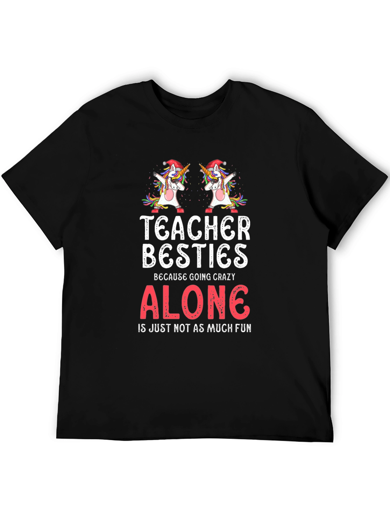 Teacher Besties Unicorn Graphic Tee - 5