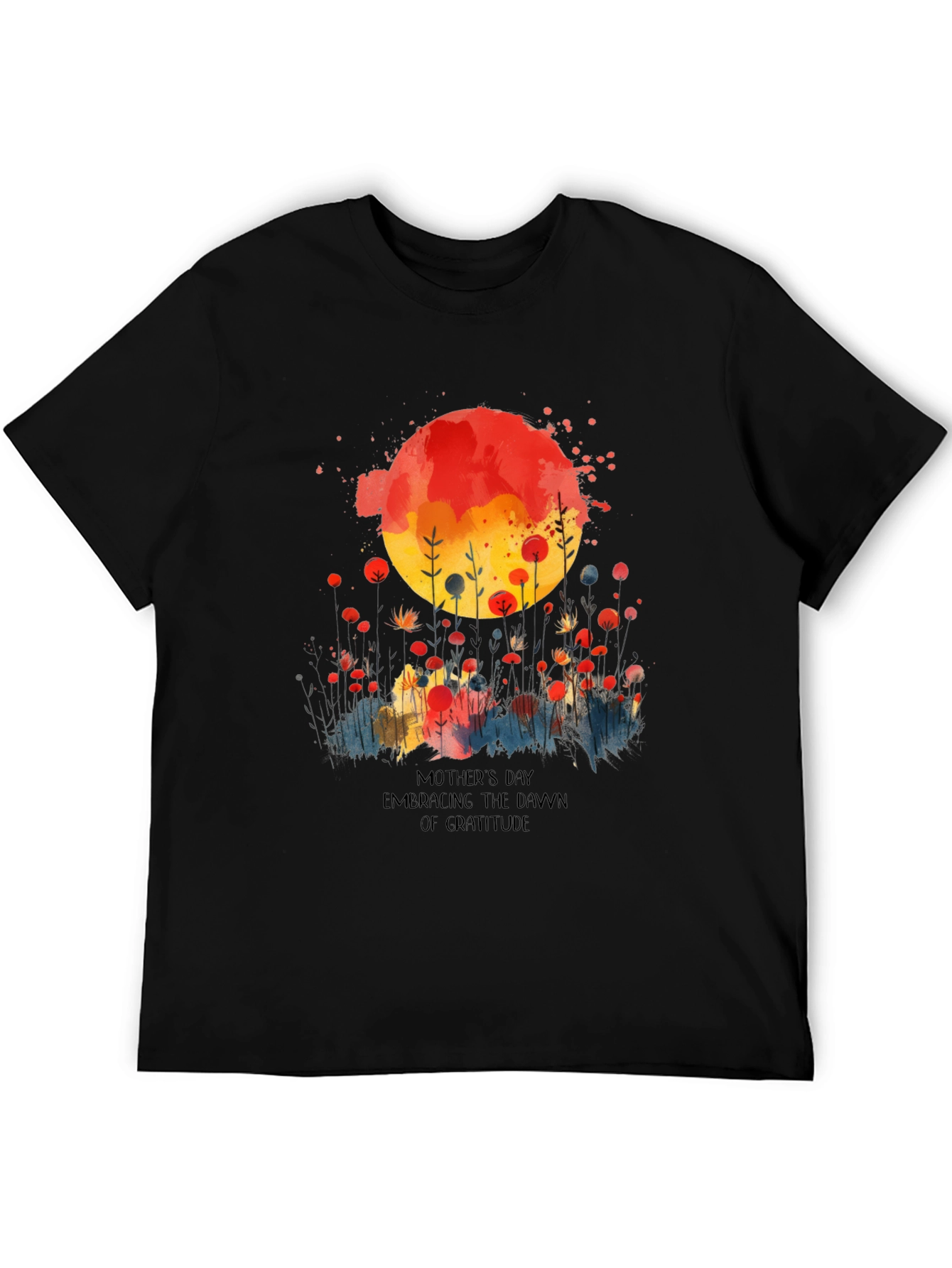 Black Mother's Day Gratitude Graphic Tee view 5