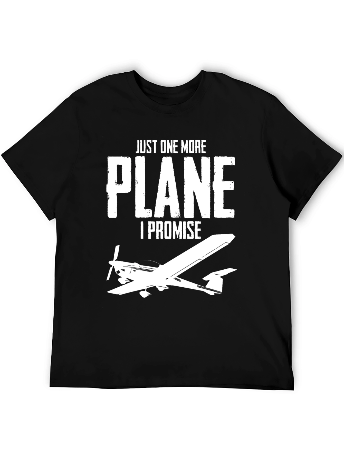 Black Just One More Plane T-Shirt view 5