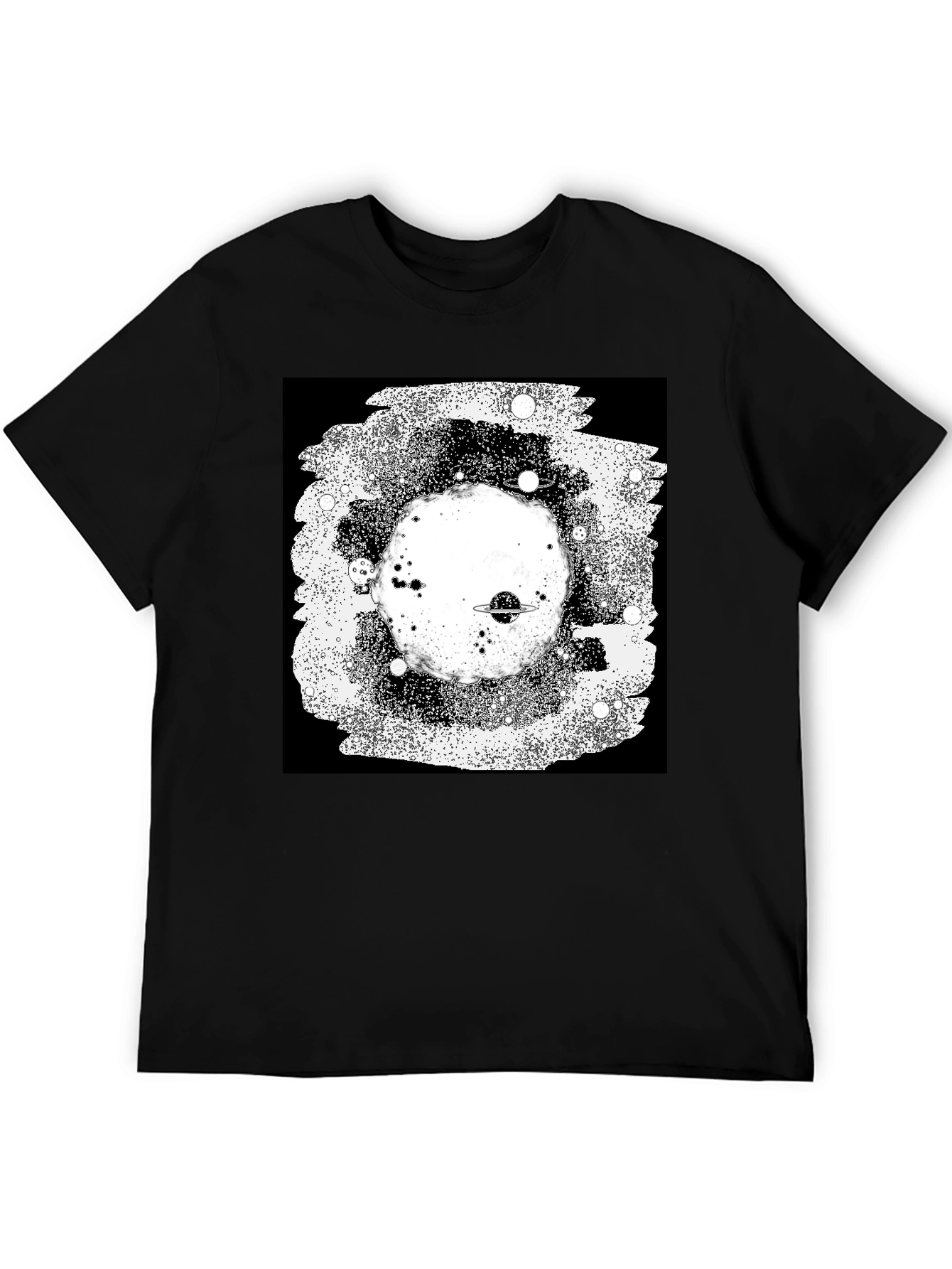 Black Cosmic Black T-Shirt - Galaxy Design view 5
