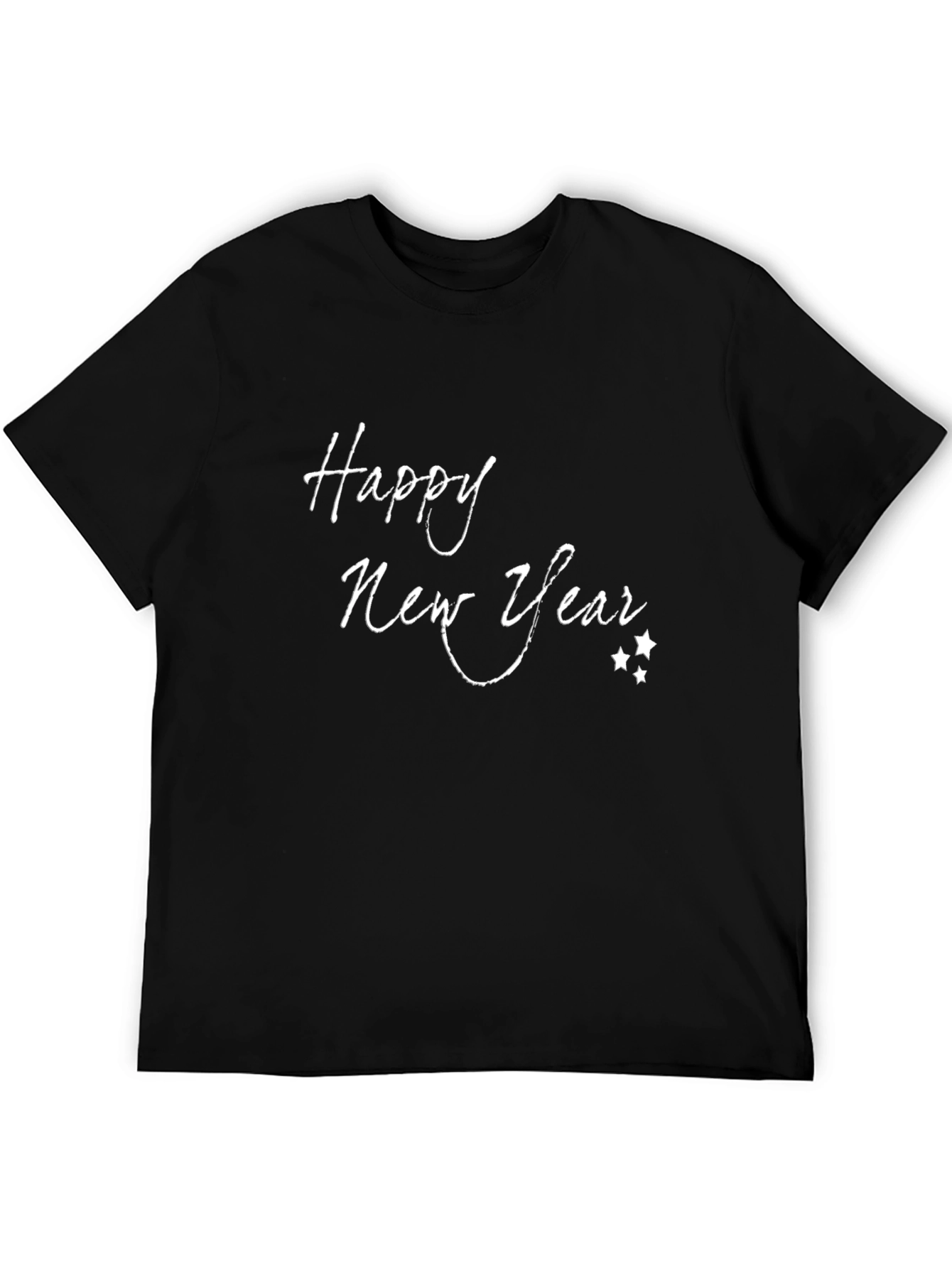 Black Happy New Year Black T-Shirt view 5