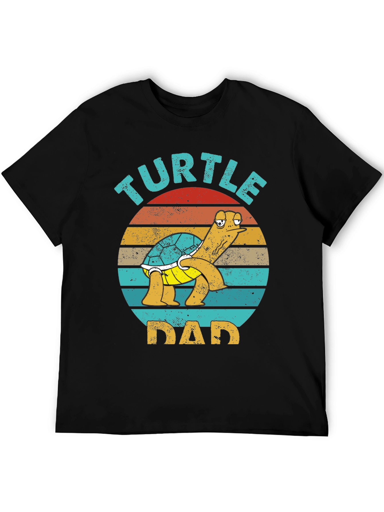 Black Turtle Dad Graphic Tee - Fun Father's Day T-Shirt view 5