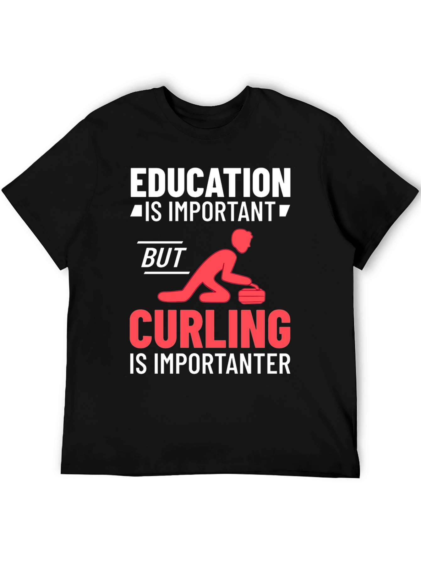 Black Education vs Curling T-Shirt view 5