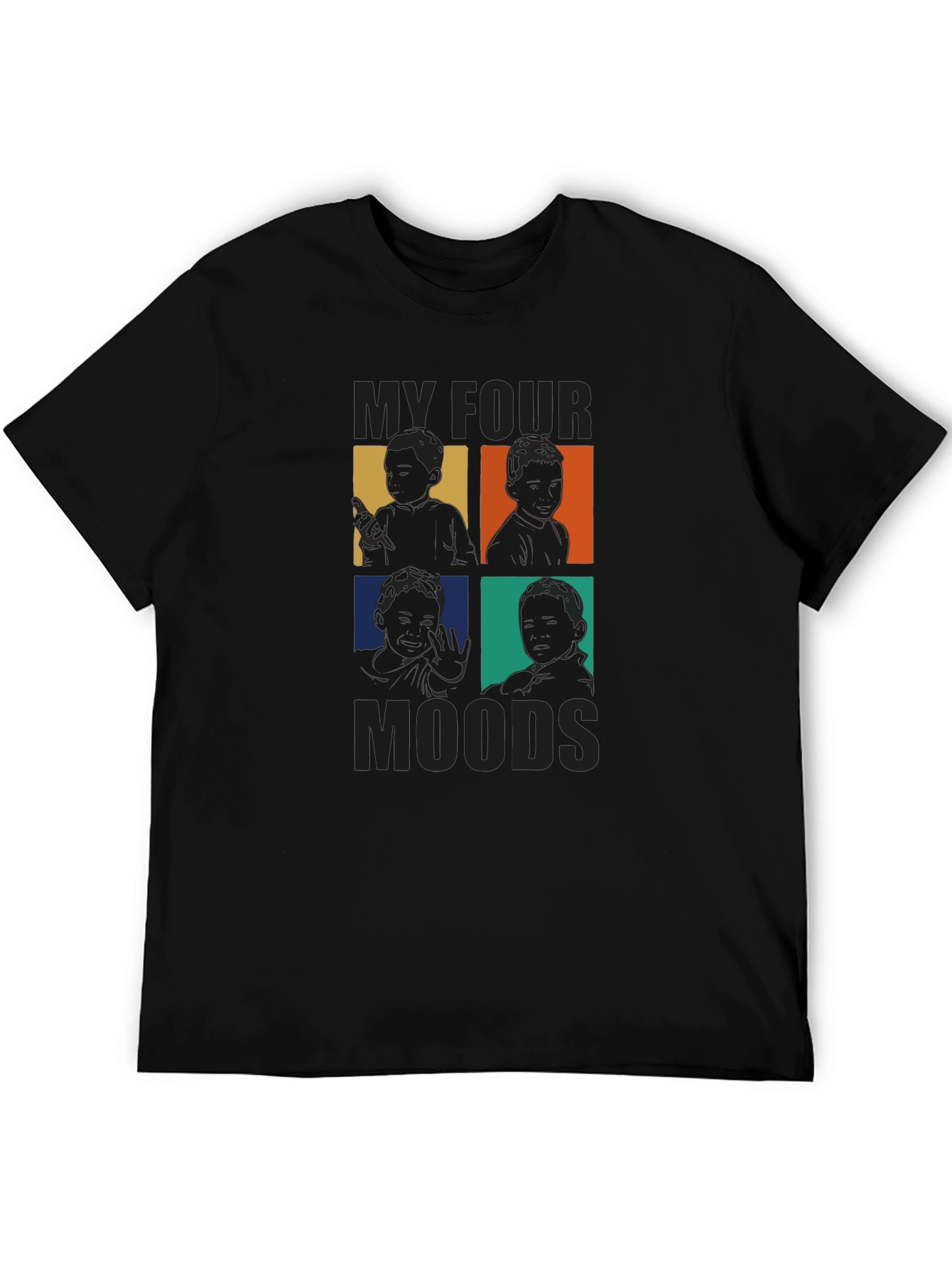 Black My Four Moods Graphic T-Shirt view 5