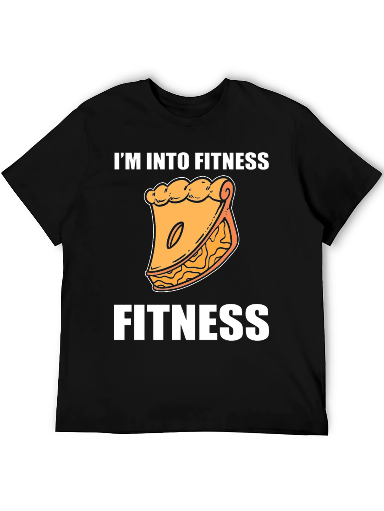 Black Fitness Pie T-Shirt - I'm Into Fitness Funny Tee view 5