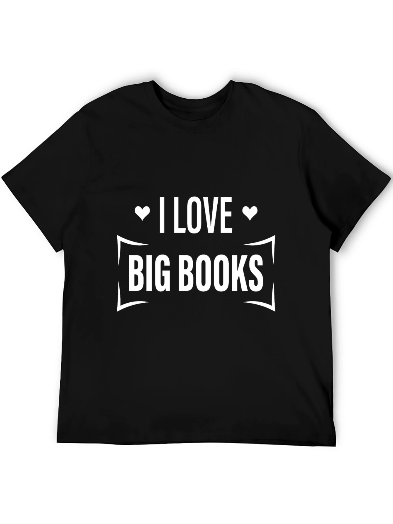 Black I Love Big Books Graphic Tee Shirt view 5