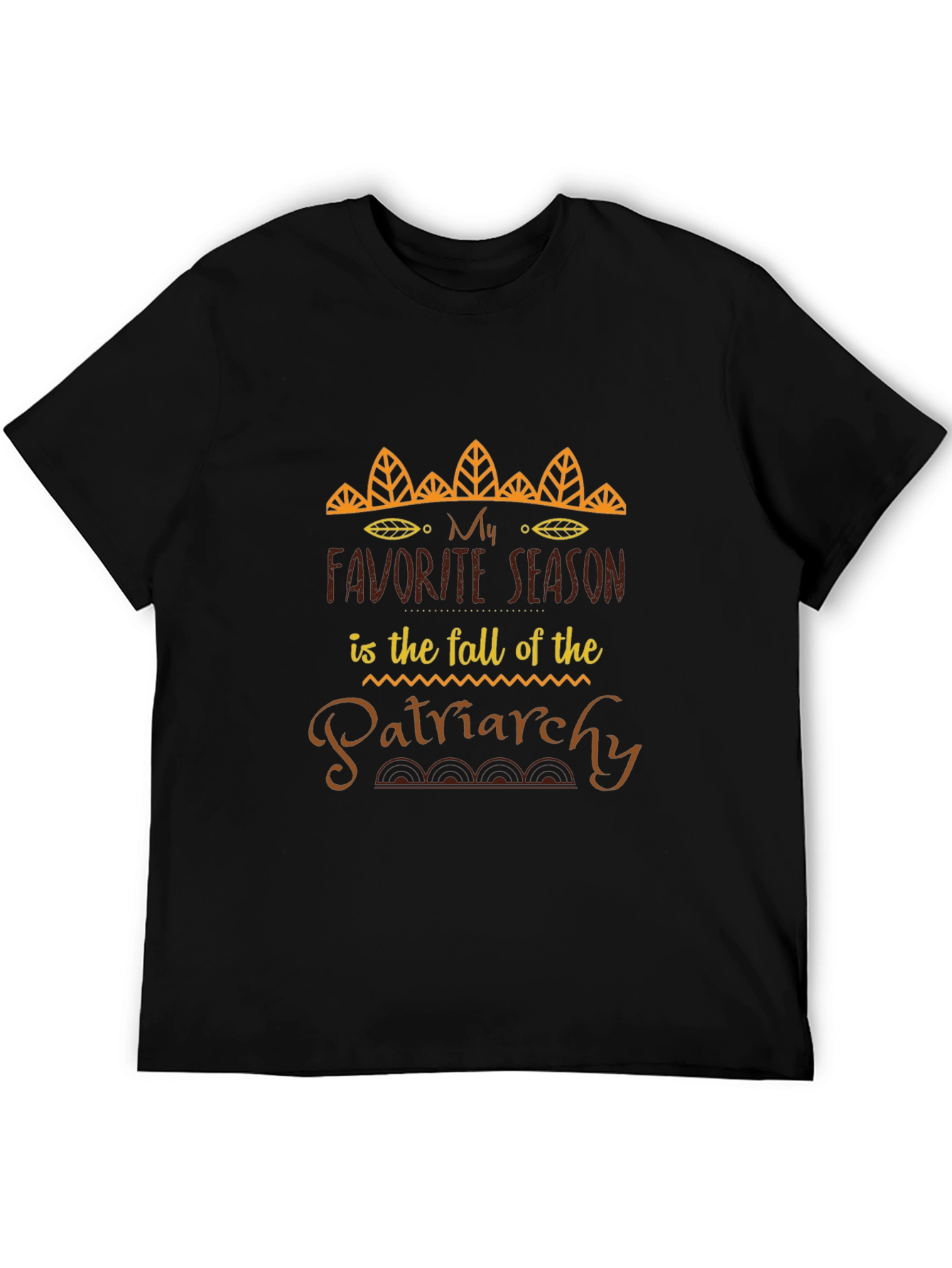 Black Fall of Patriarchy Graphic Tee - Black view 5