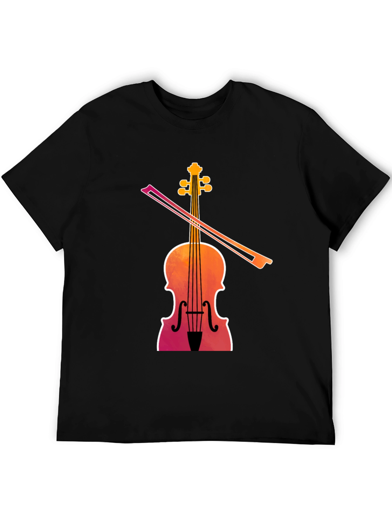 Black Violin Graphic Tee - Musical Instrument T-Shirt view 5