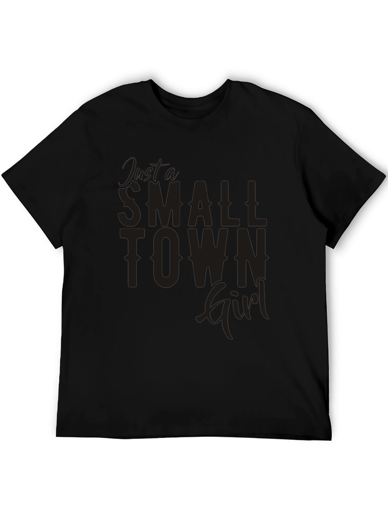 Black Just a Small Town Girl Graphic Tee view 5