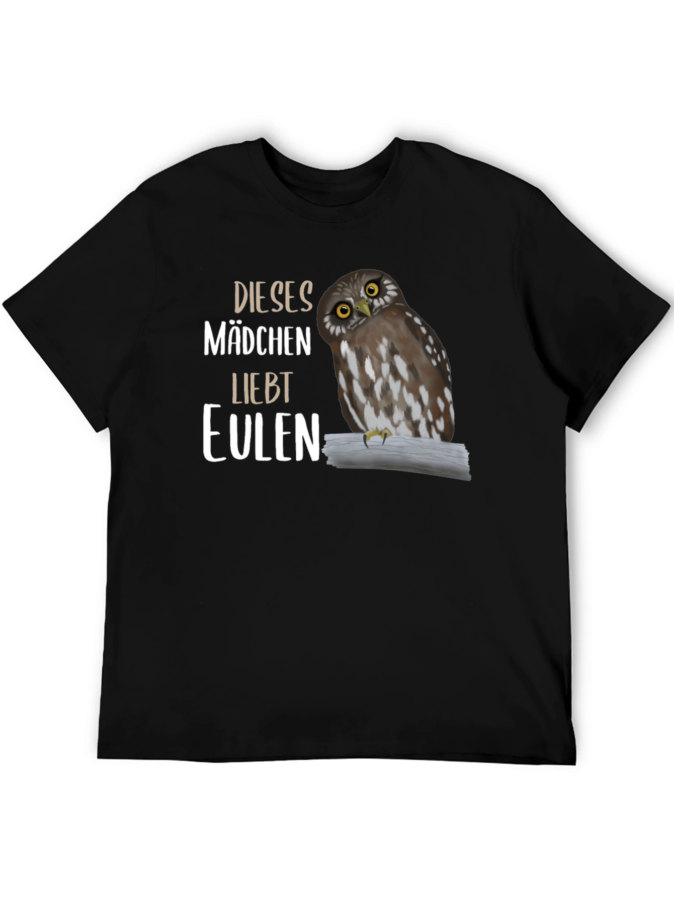 Black Owl Lover T-Shirt - Dieses Madchen Liebt Eulen view 5