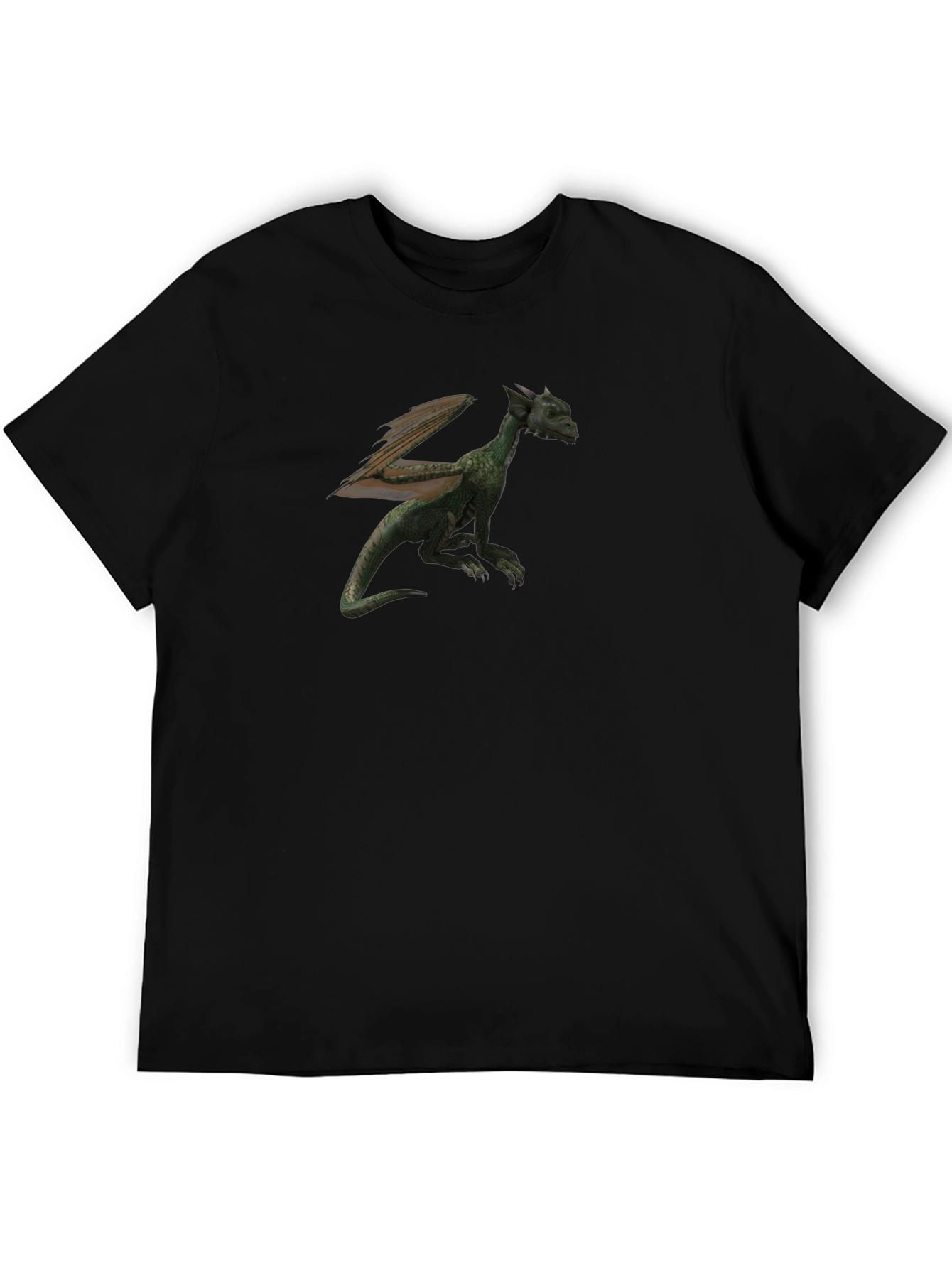 Black Dragon Graphic T-Shirt - Black Cotton Tee view 5