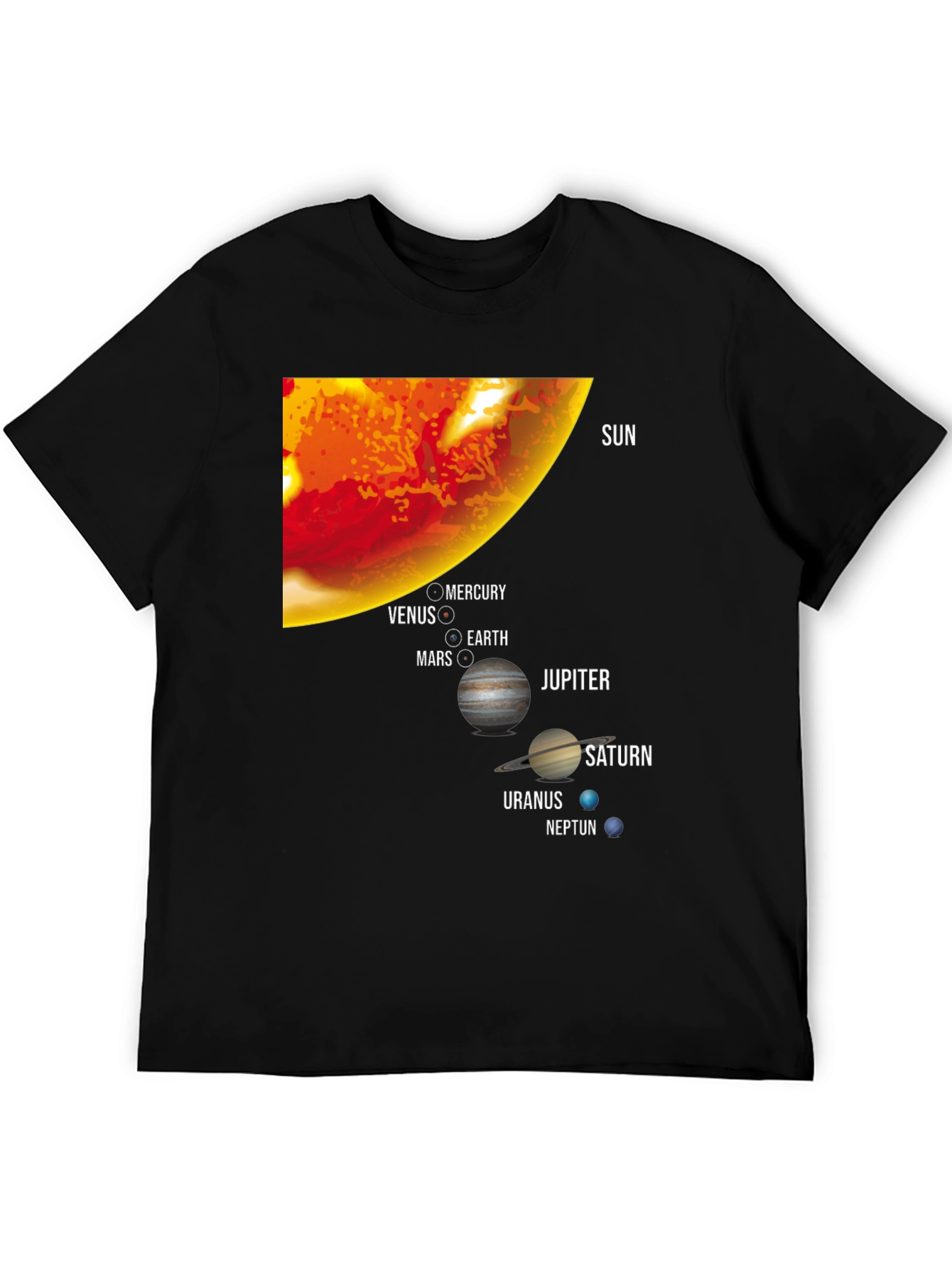 Solar System Planets Graphic T-Shirt - 5