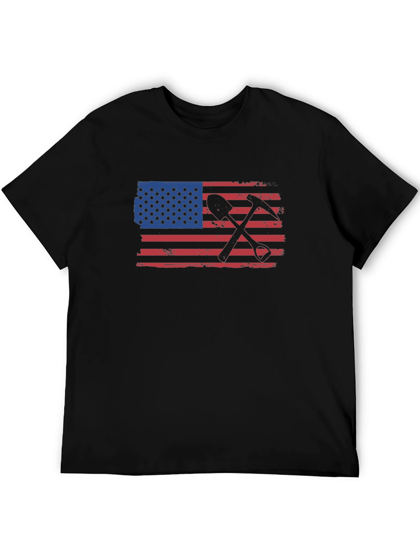 Black American Miner T-Shirt - Black Graphic Tee view 5