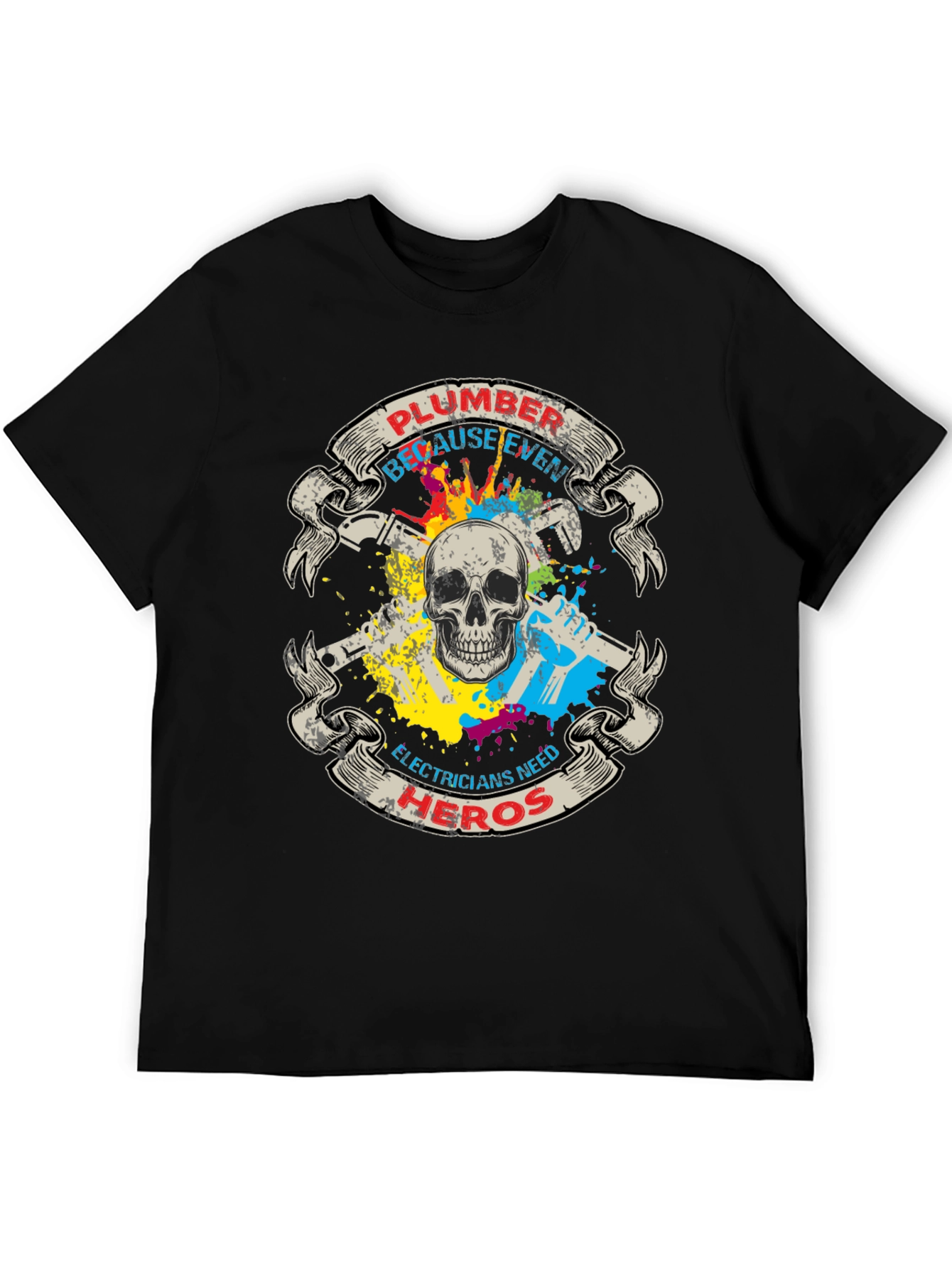 Black Plumber Hero T-Shirt view 5