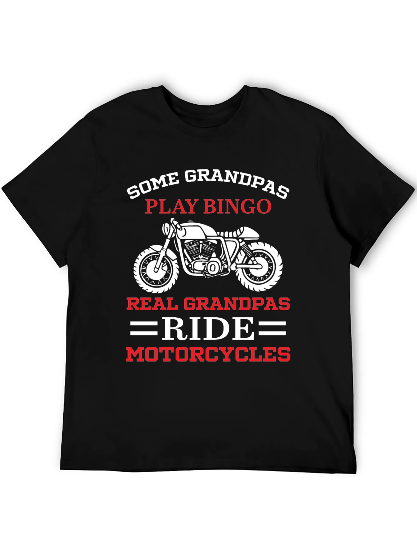 Black Grandpa Motorcycle T-Shirt - Ride in Style! view 5