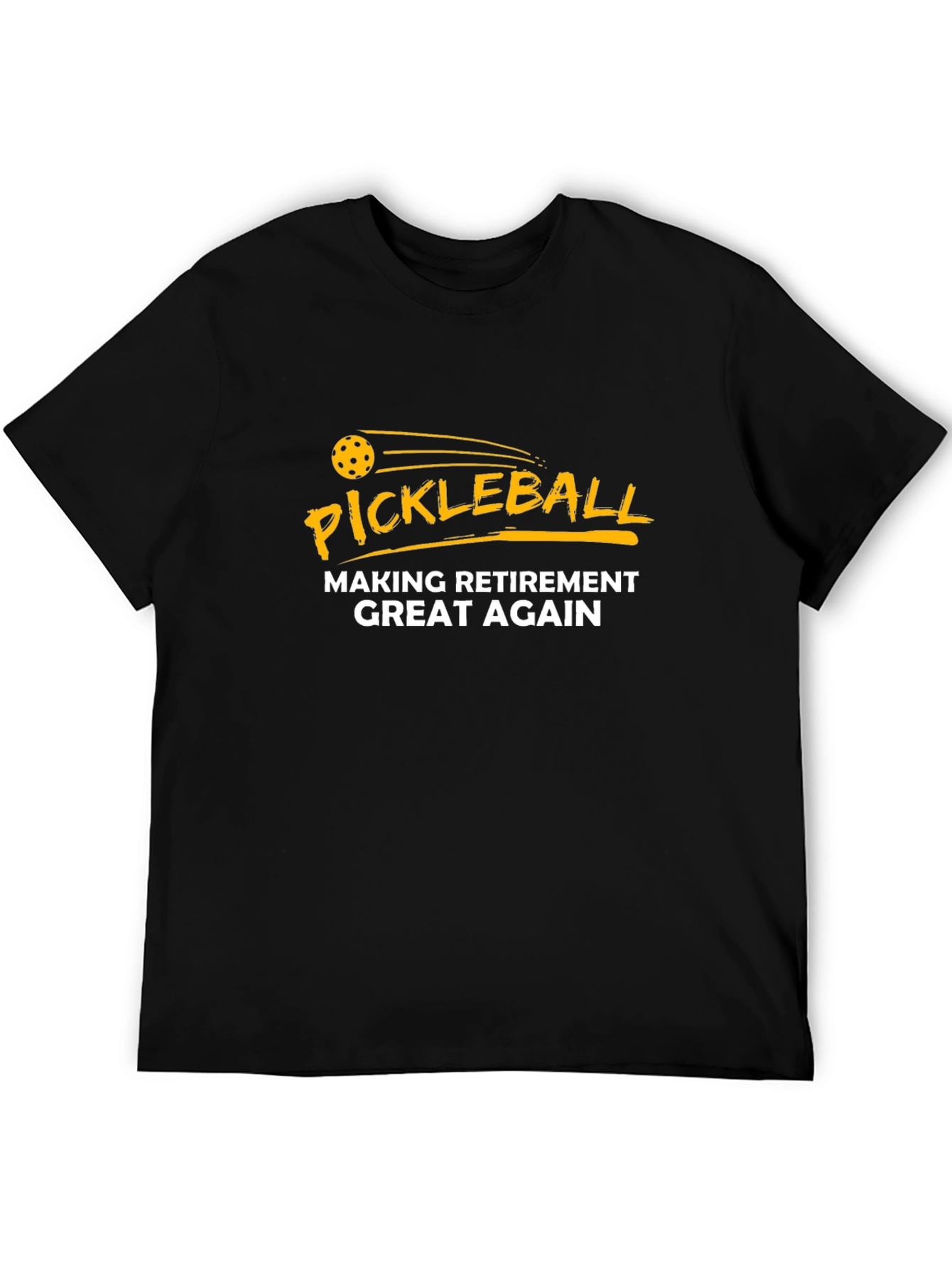 Black Pickleball Retirement T-Shirt - Great Again view 5