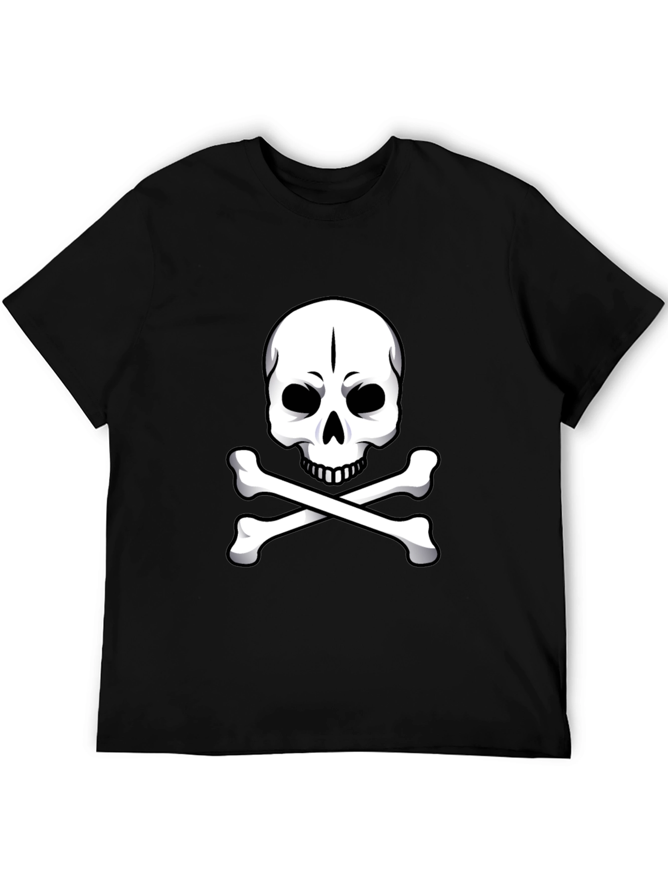 Black Skull & Crossbones Graphic Tee - Pirate Style! view 5