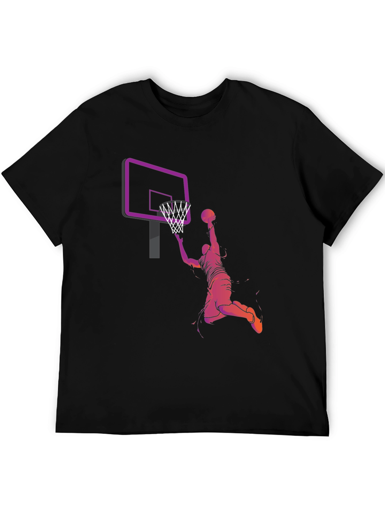 Black Basketball Dunk Graphic T-Shirt view 5