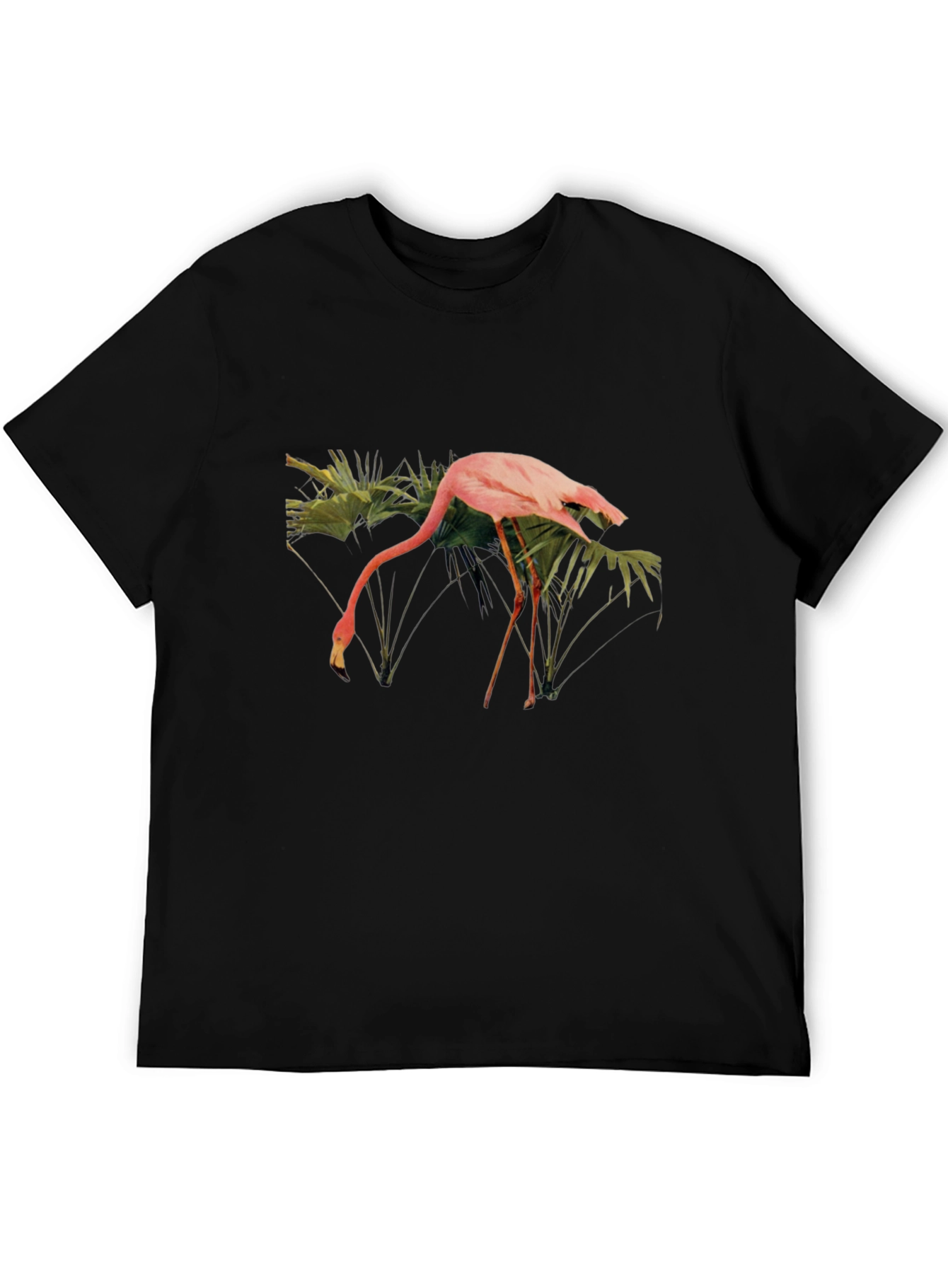 Black Flamingo Graphic T-Shirt - Tropical Bird Tee view 5