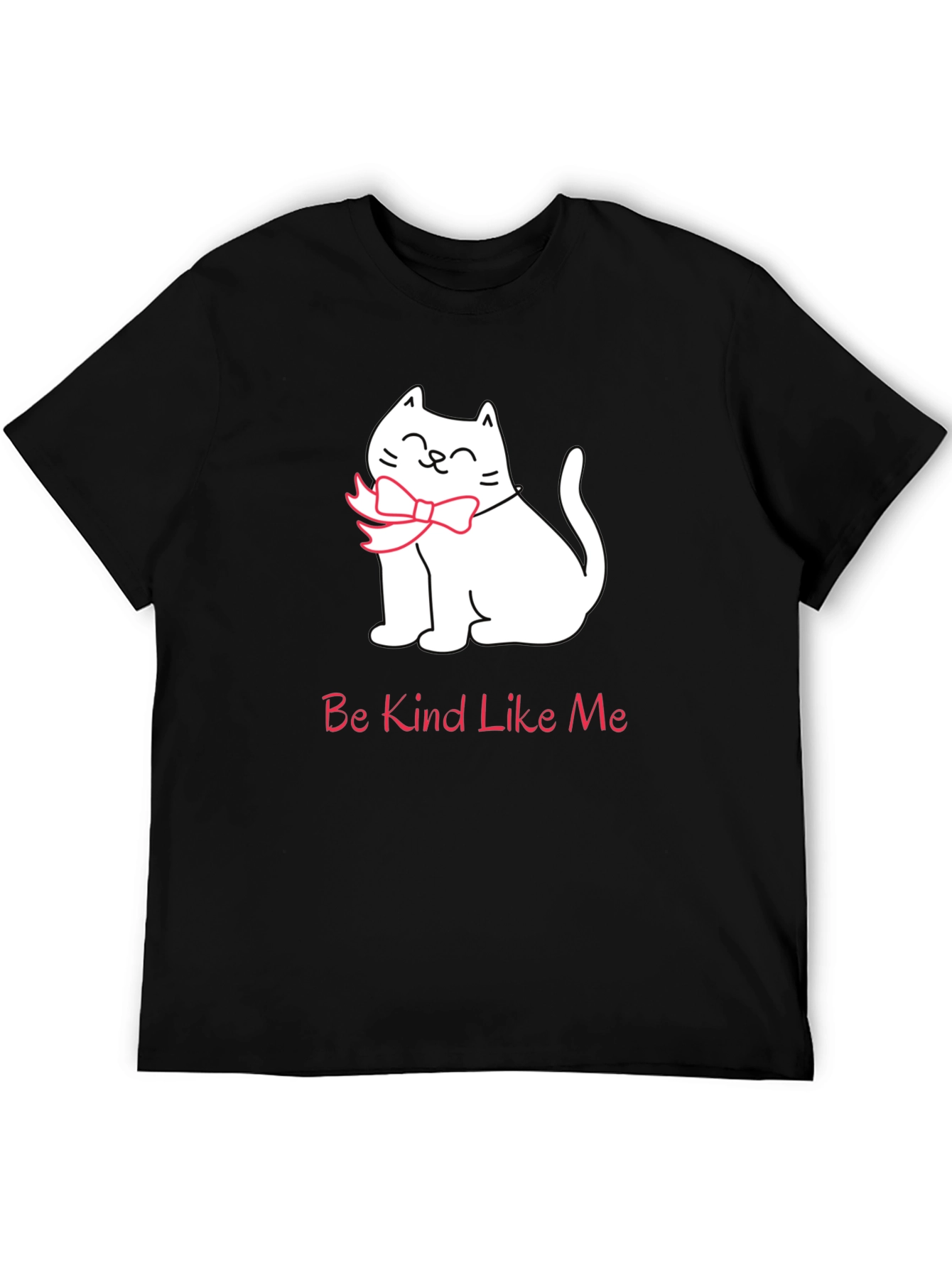 Black Be Kind Like Me T-Shirt - Cat Bow Tie Tee view 5