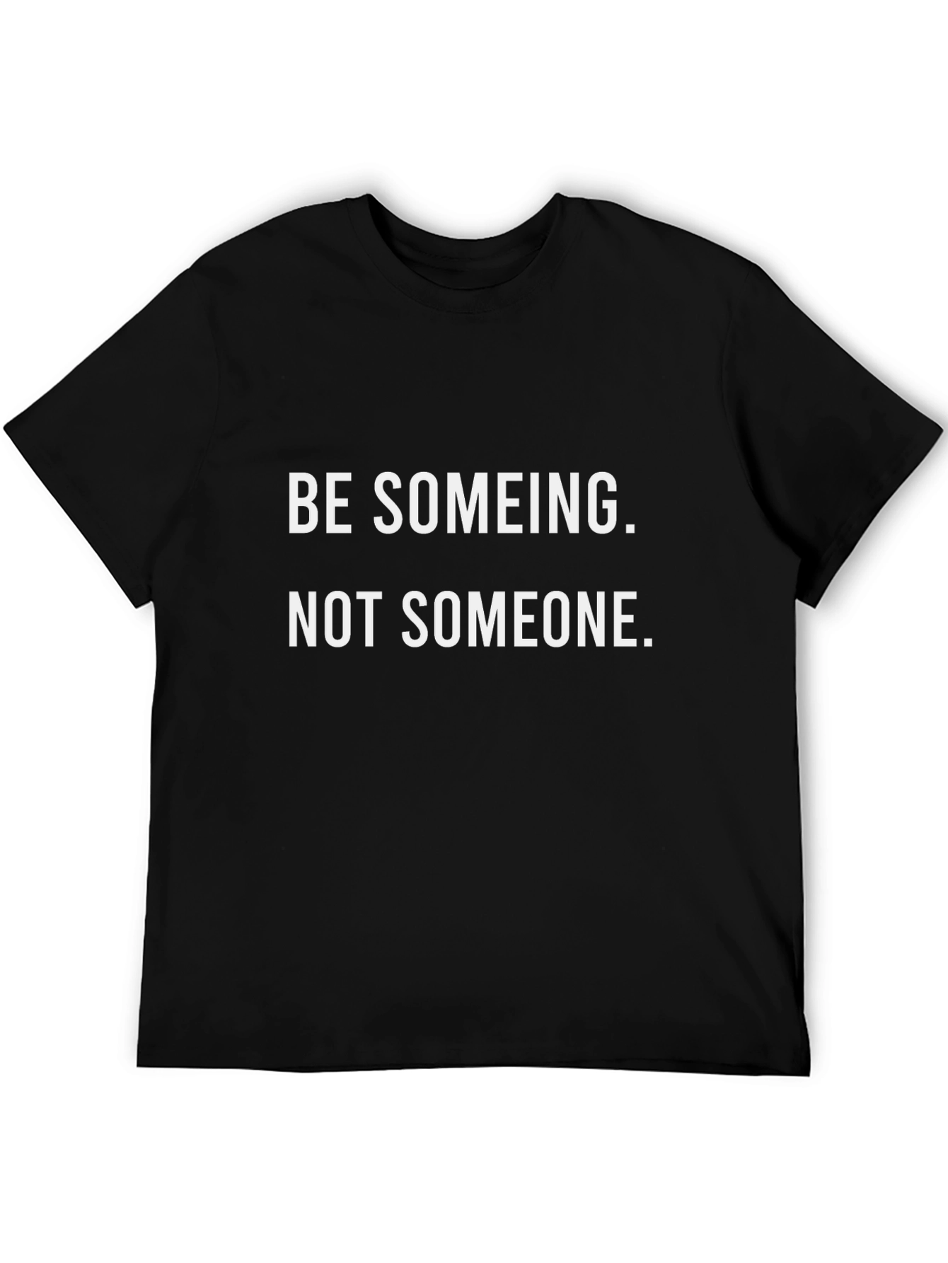 Black Be Someing Graphic Tee - Inspiring Black T-Shirt view 5