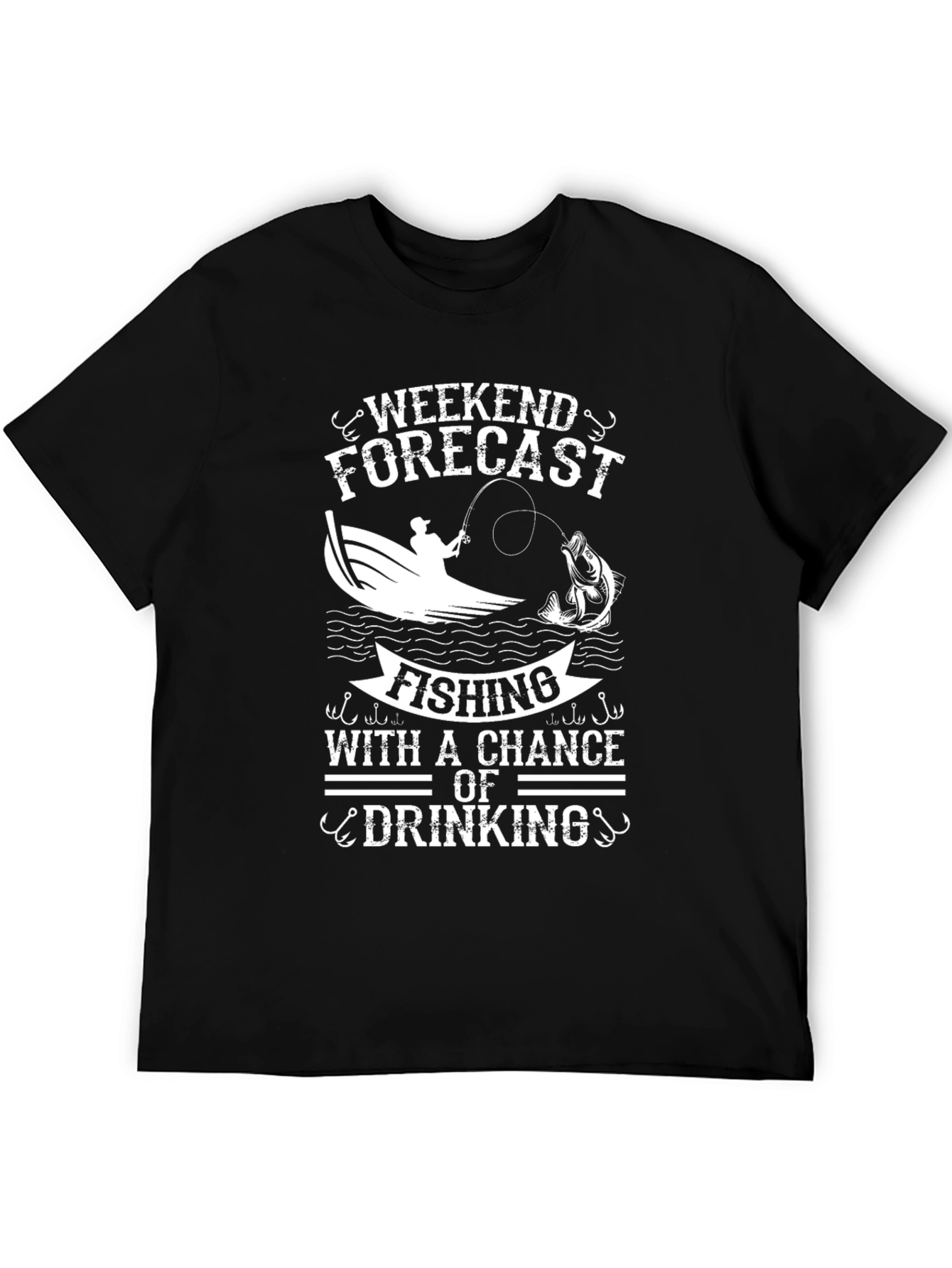 Black Fishing & Drinking Weekend T-Shirt view 5