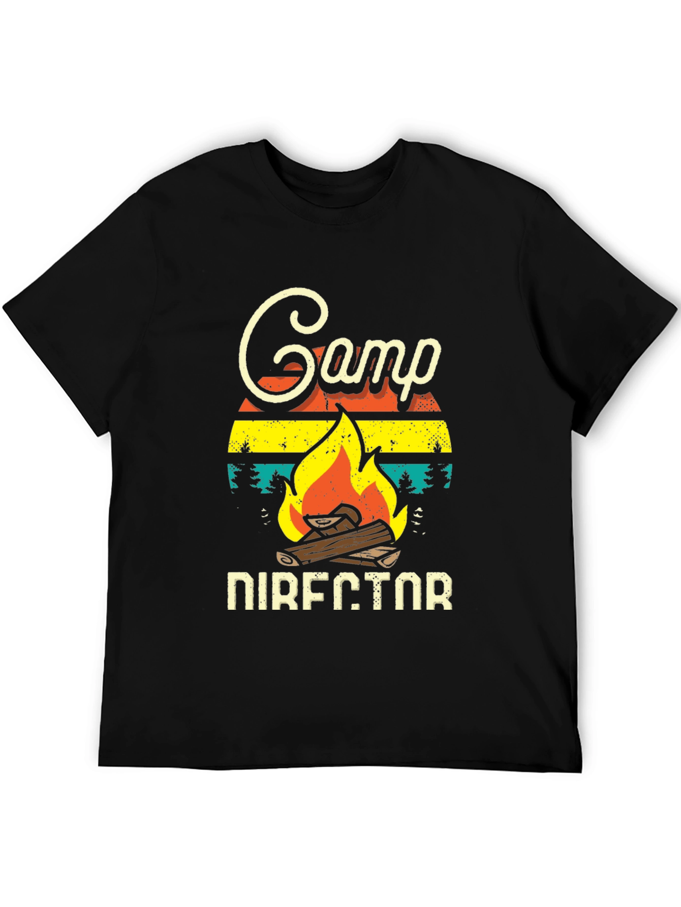 Black Camp Director T-Shirt - Camping Lover Tee view 5