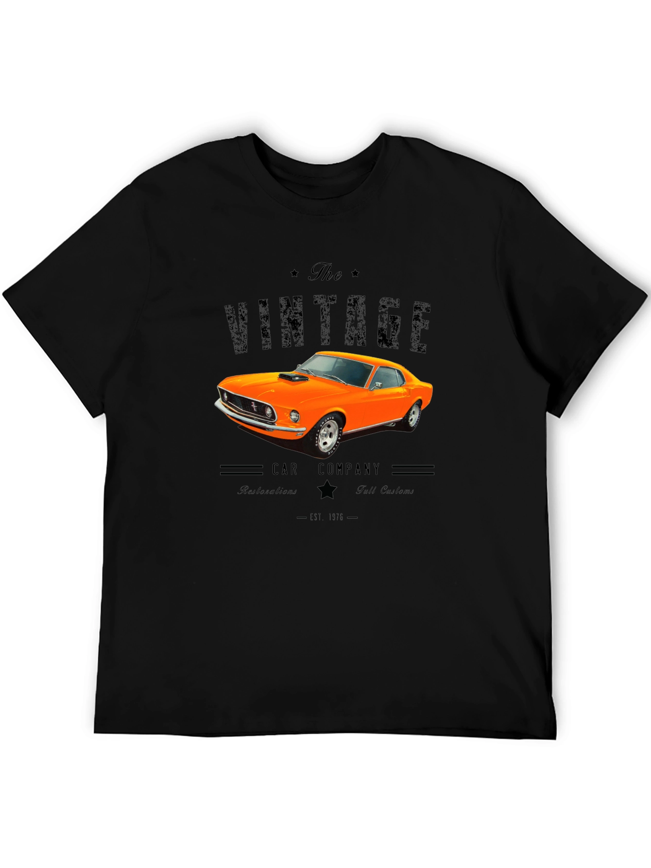 Black Vintage Car Company T-Shirt view 5