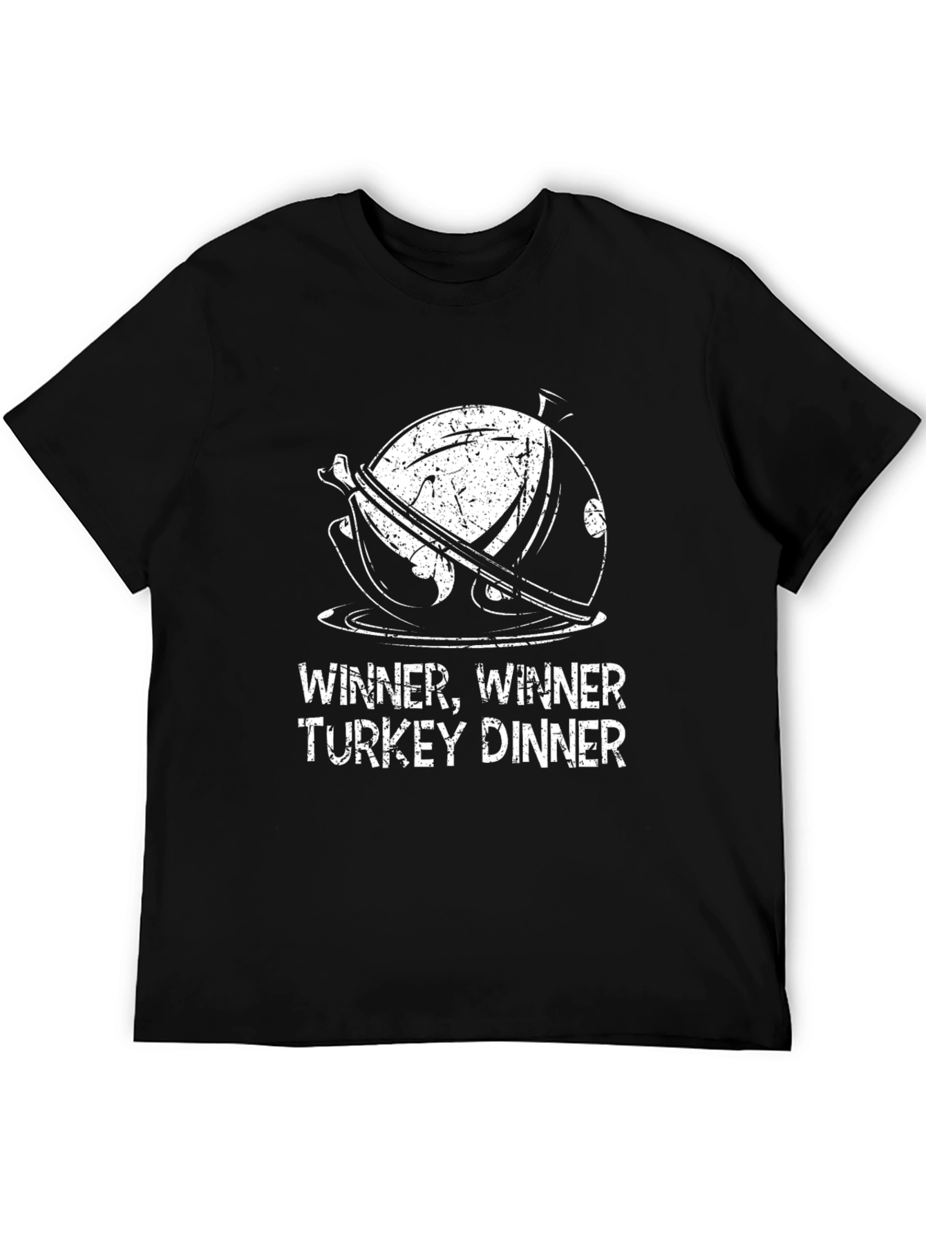 Black Winner Winner Turkey Dinner Black T-Shirt view 5