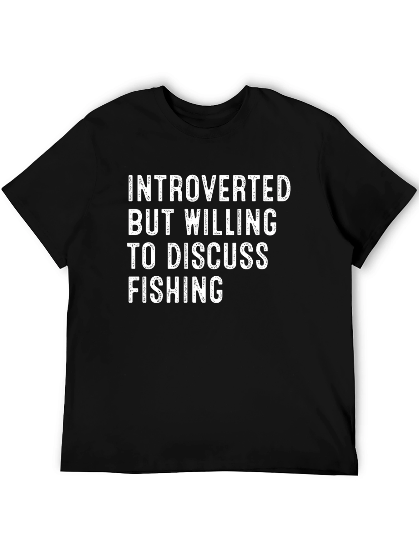 Black Introverted Fishing T-Shirt view 5