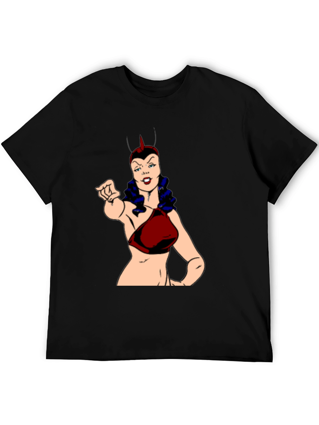 Black Cartoon Villain T-Shirt: Bold Graphic Tee view 5