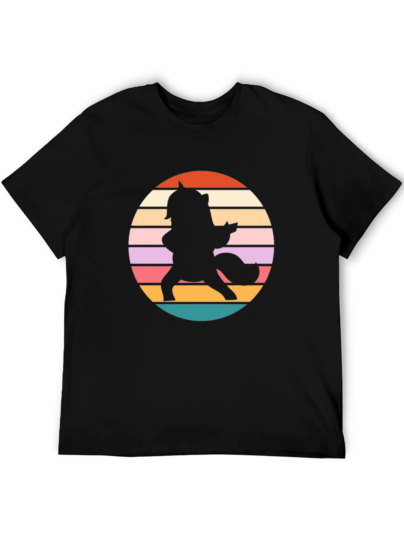 Black Retro Unicorn T-Shirt - Magical Silhouette Tee view 5
