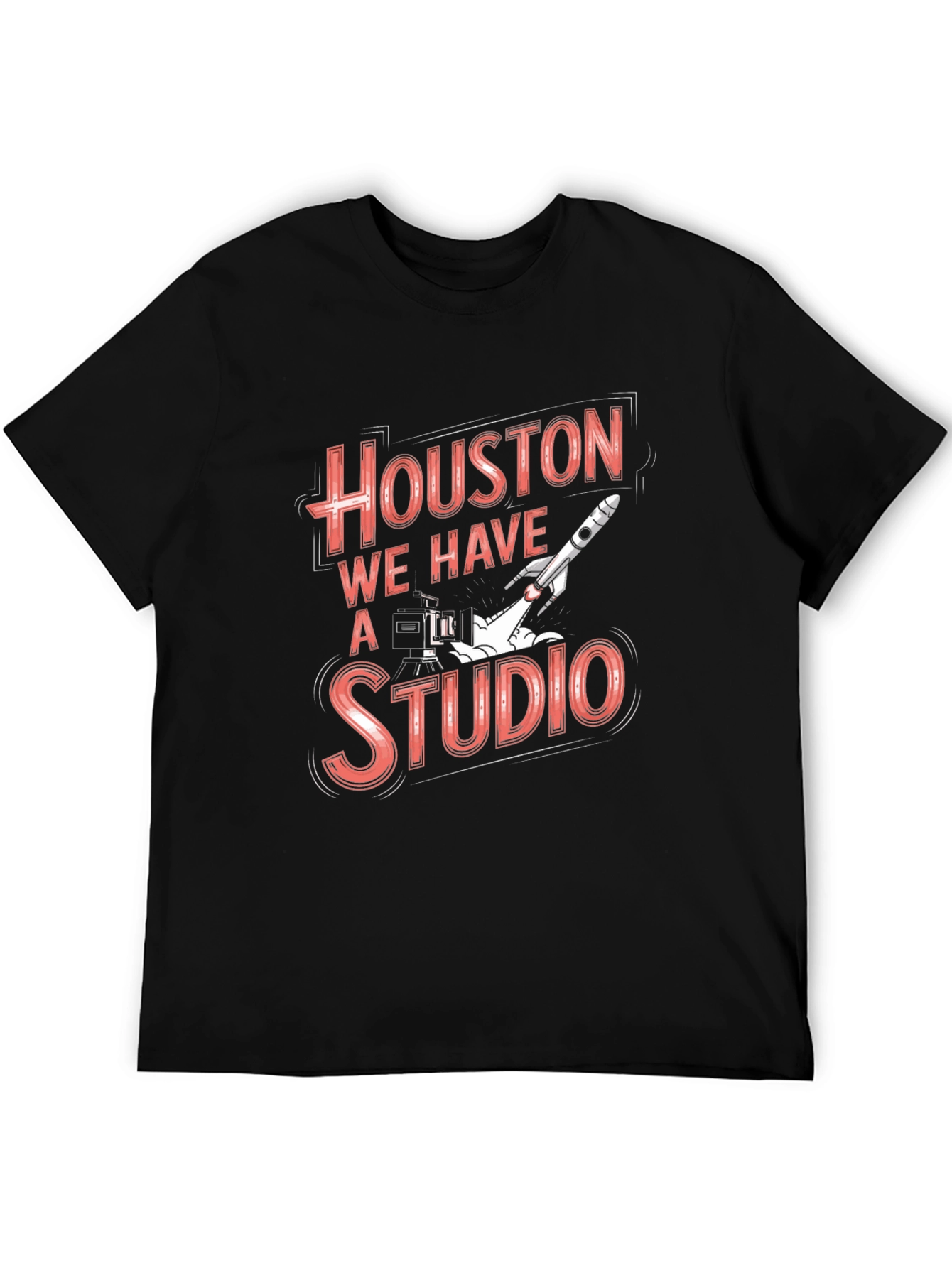 Black Houston We Have a Studio Black T-Shirt view 5